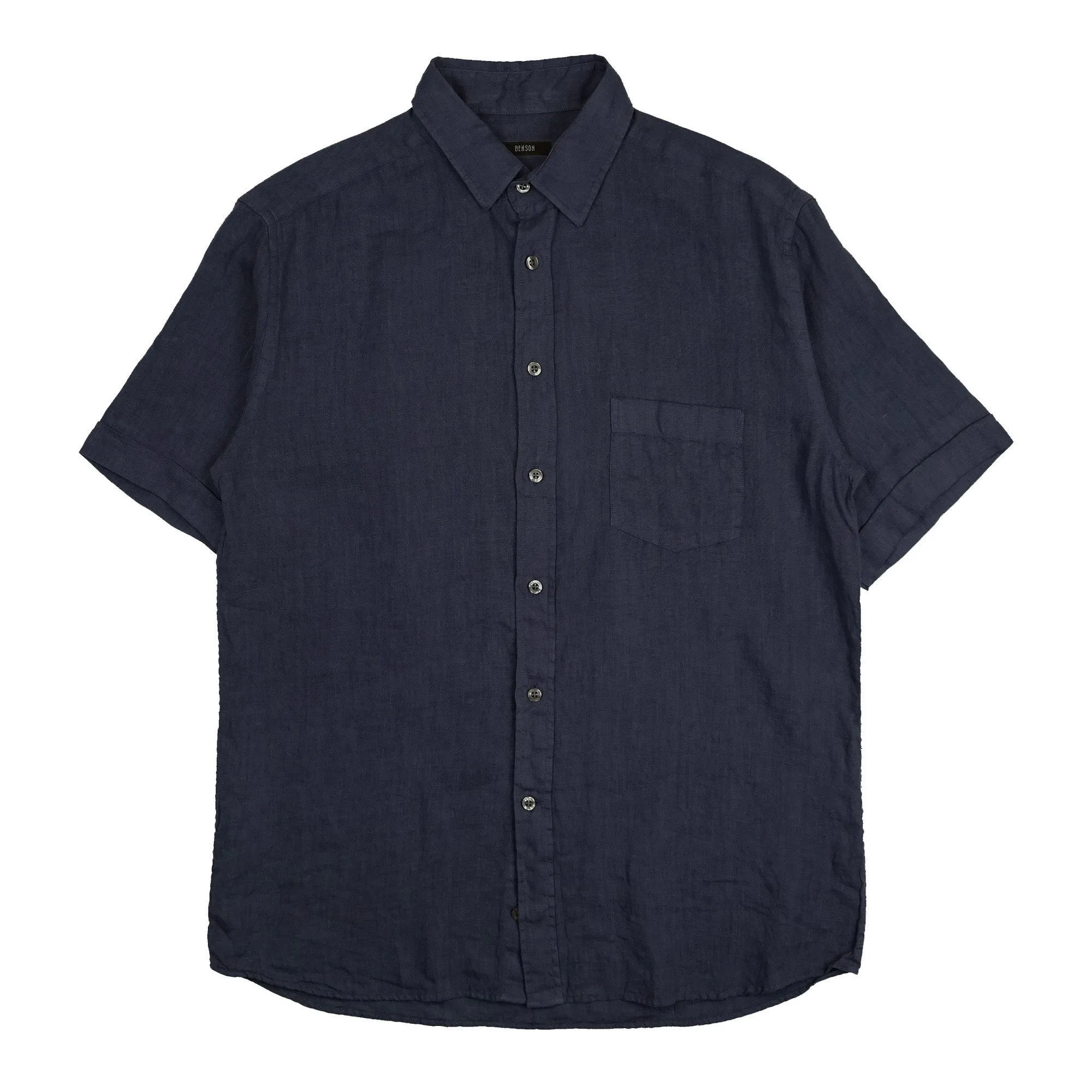 Miami Navy Short Sleeve Linen