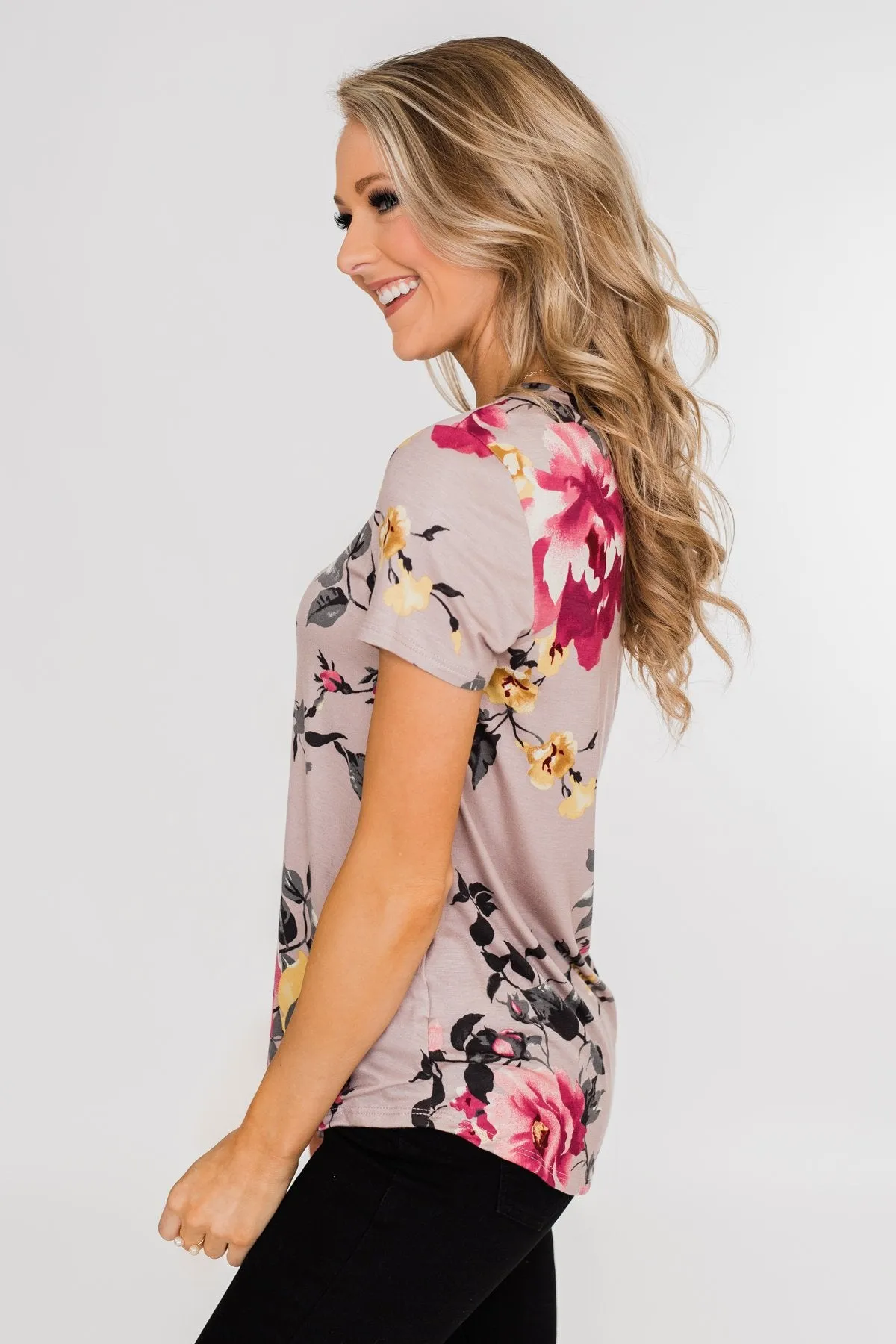 Midnight Floral Dreams Top