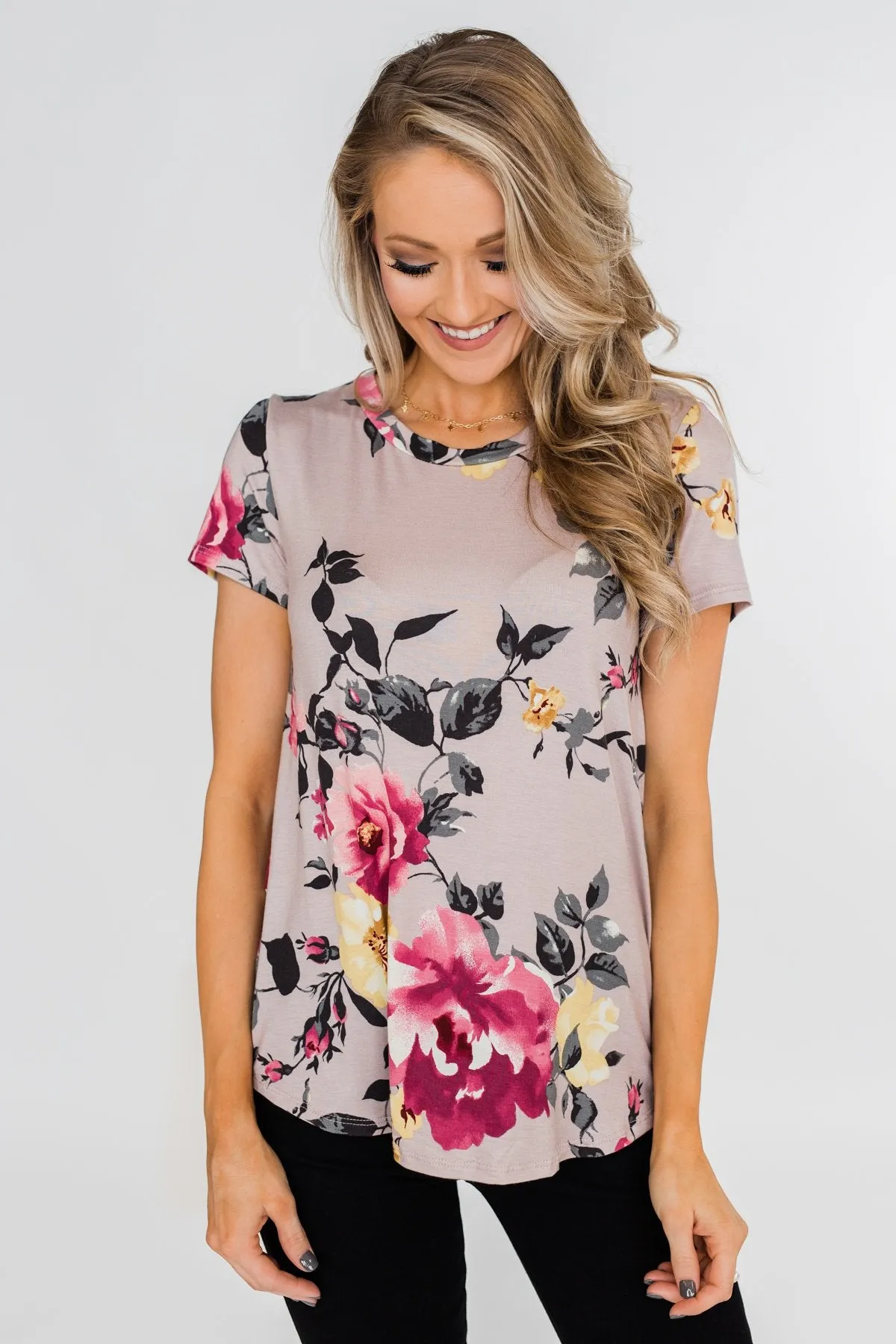 Midnight Floral Dreams Top