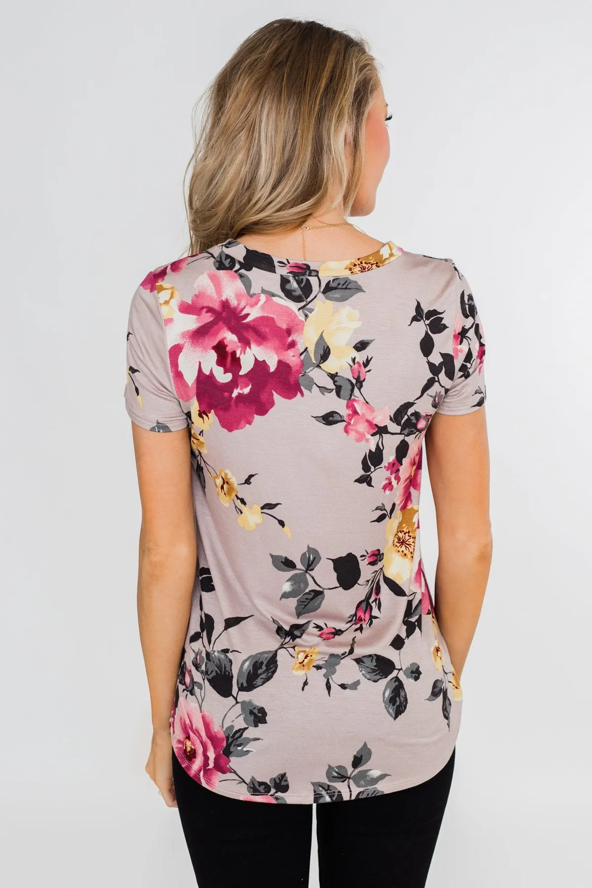 Midnight Floral Dreams Top