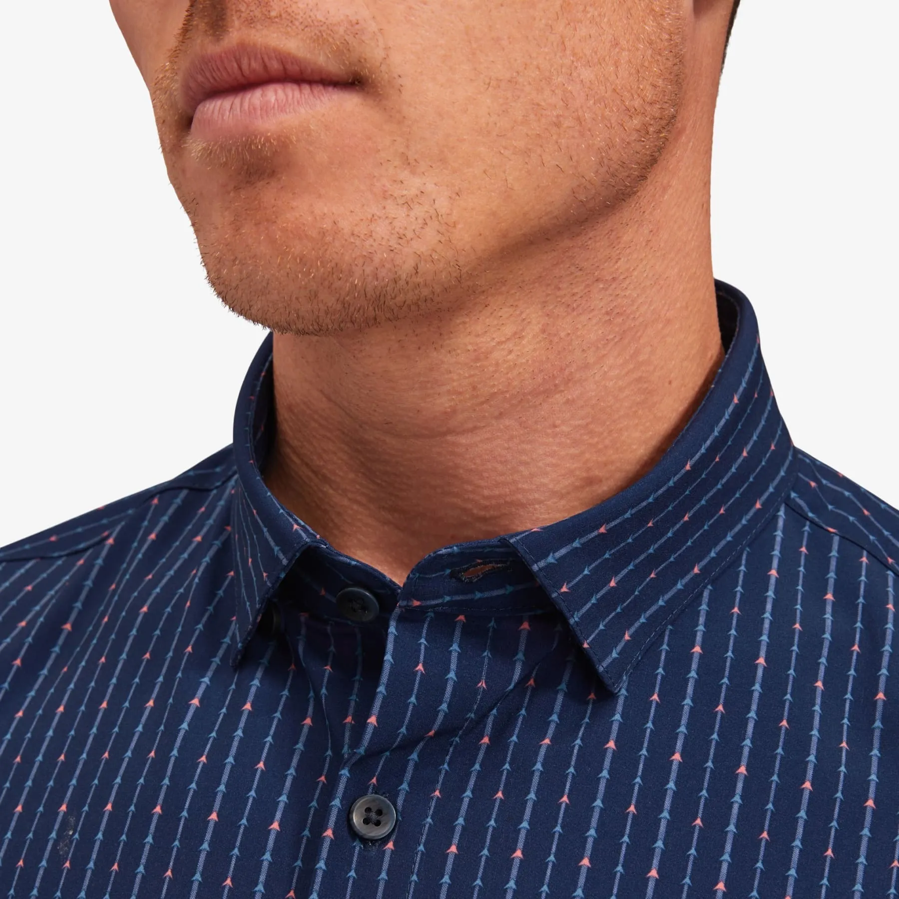 Mizzen Main Leeward No-Tuck Navy Peach Arrow. Fall Clearance!