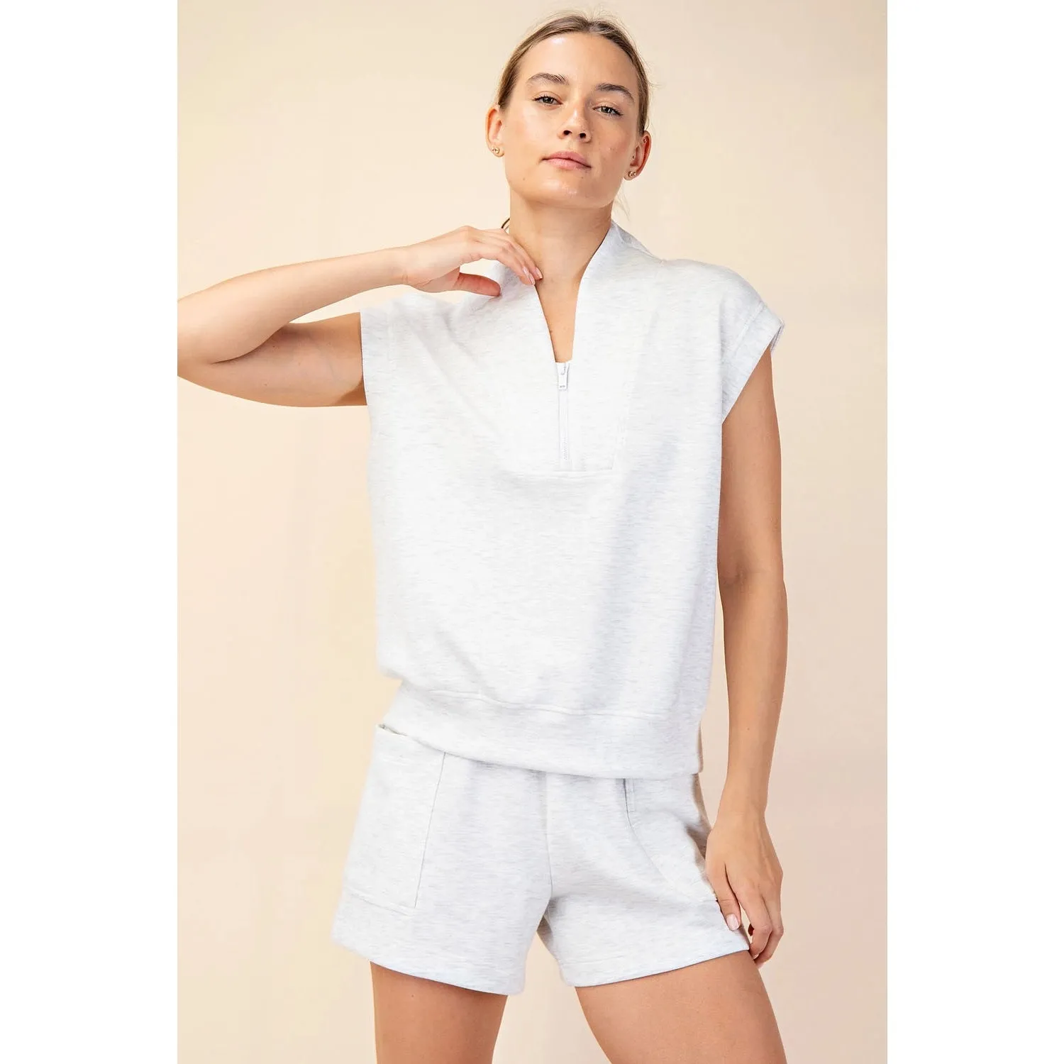 Modal Short Set - Light Grey