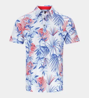 NEON TROPIC POLO - WHITE
