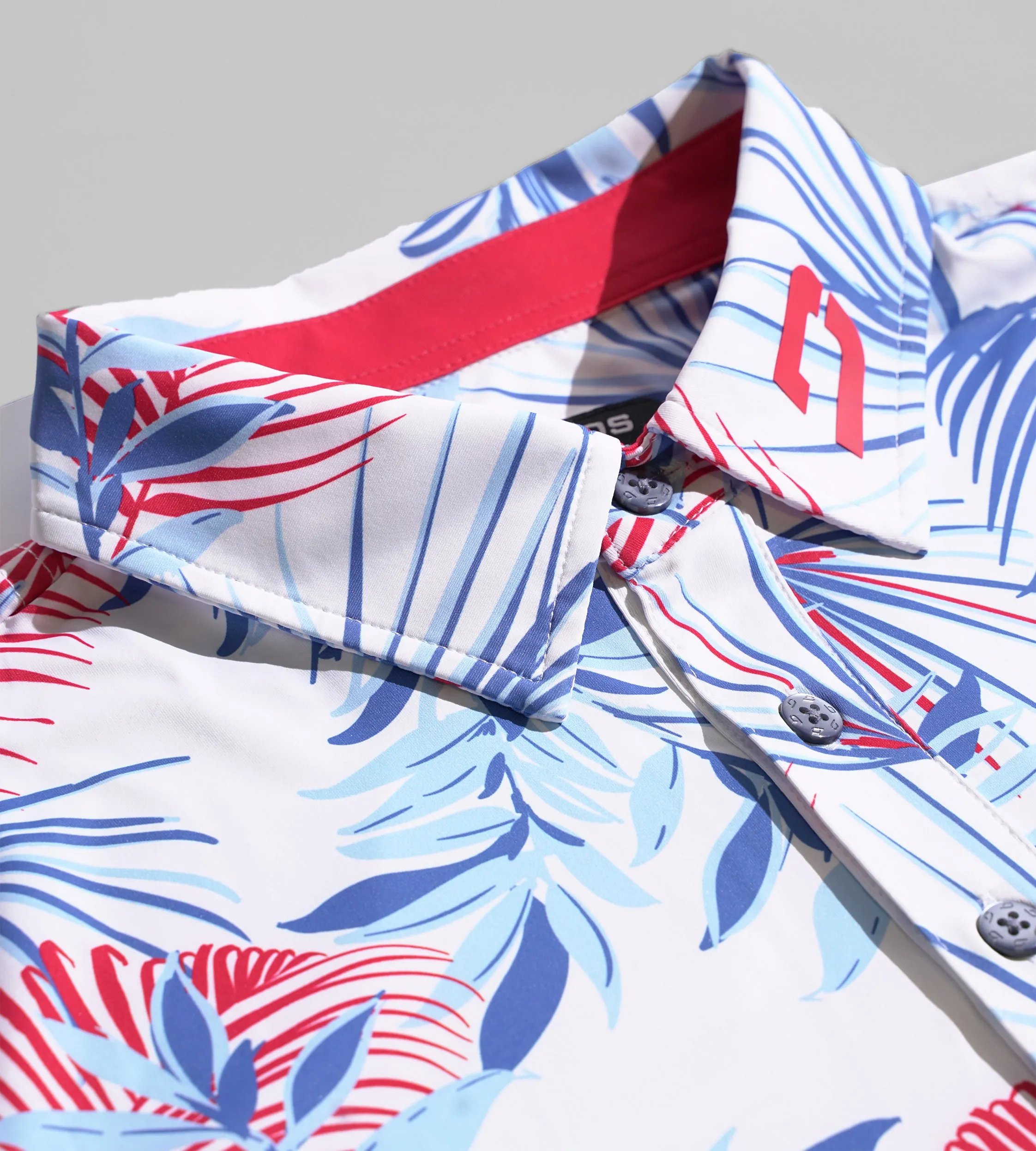 NEON TROPIC POLO - WHITE