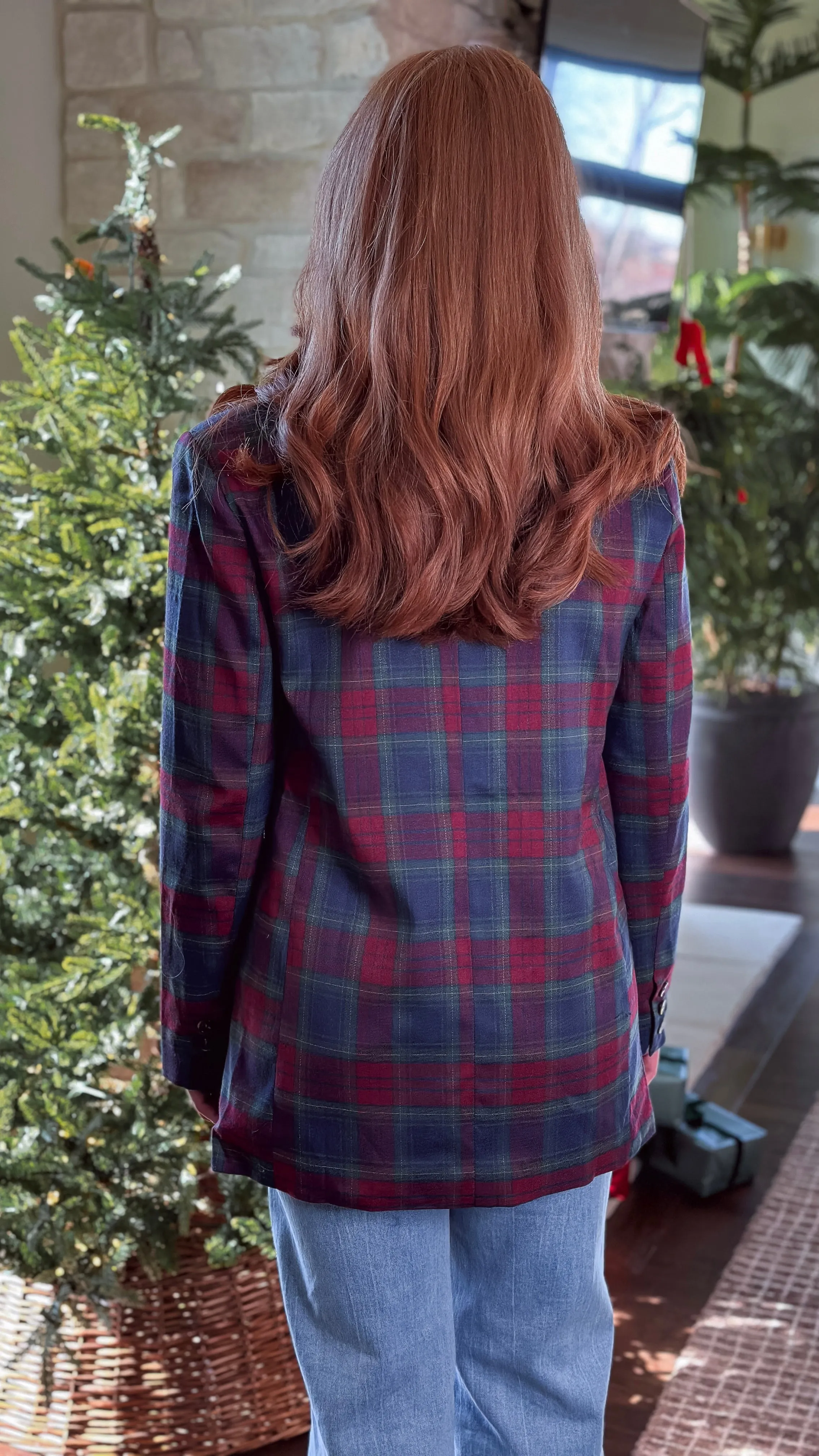 Official Navy Plaid Blazer