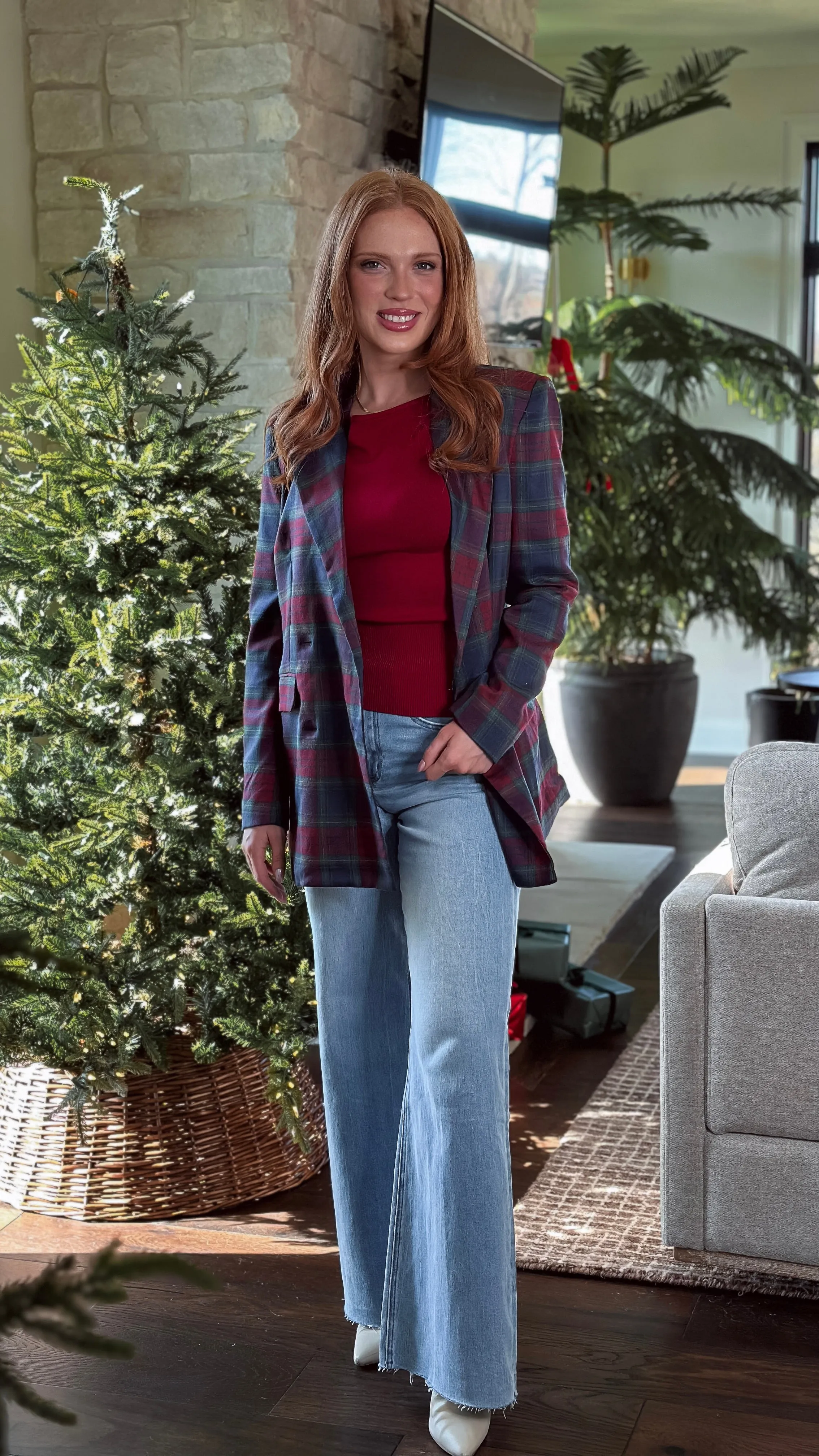 Official Navy Plaid Blazer