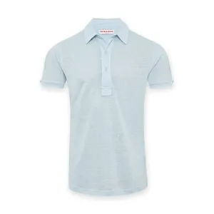Orlebar Brown - Sebastian Linen Polo in Island Sky