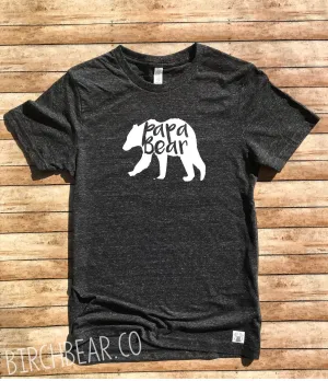 Papa Bear Shirt - Papa Bear T Shirt - Papa Shirt - Grandpa shirt - Gift For Grandpa  Grandpa Shirt Funny Grandpa Unisex Tri-Blend T-Shirt