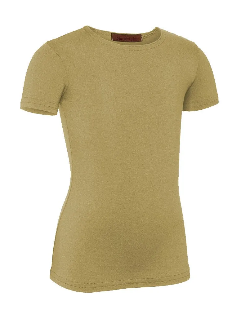 PB&J Girls Modal Short Sleeve Shell - Gold