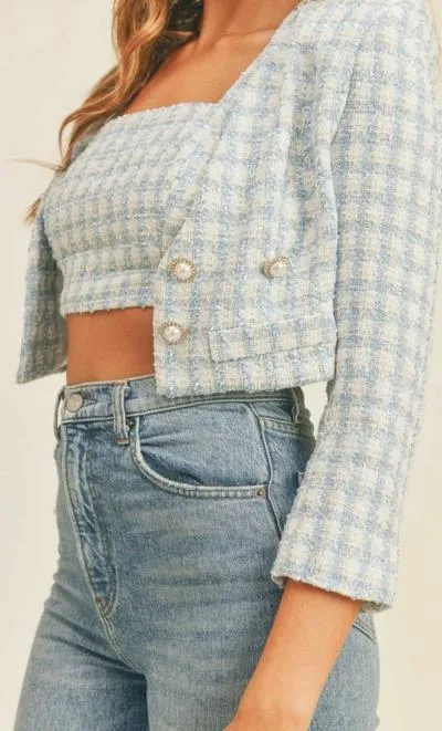 Pearl Tweed Cropped Set