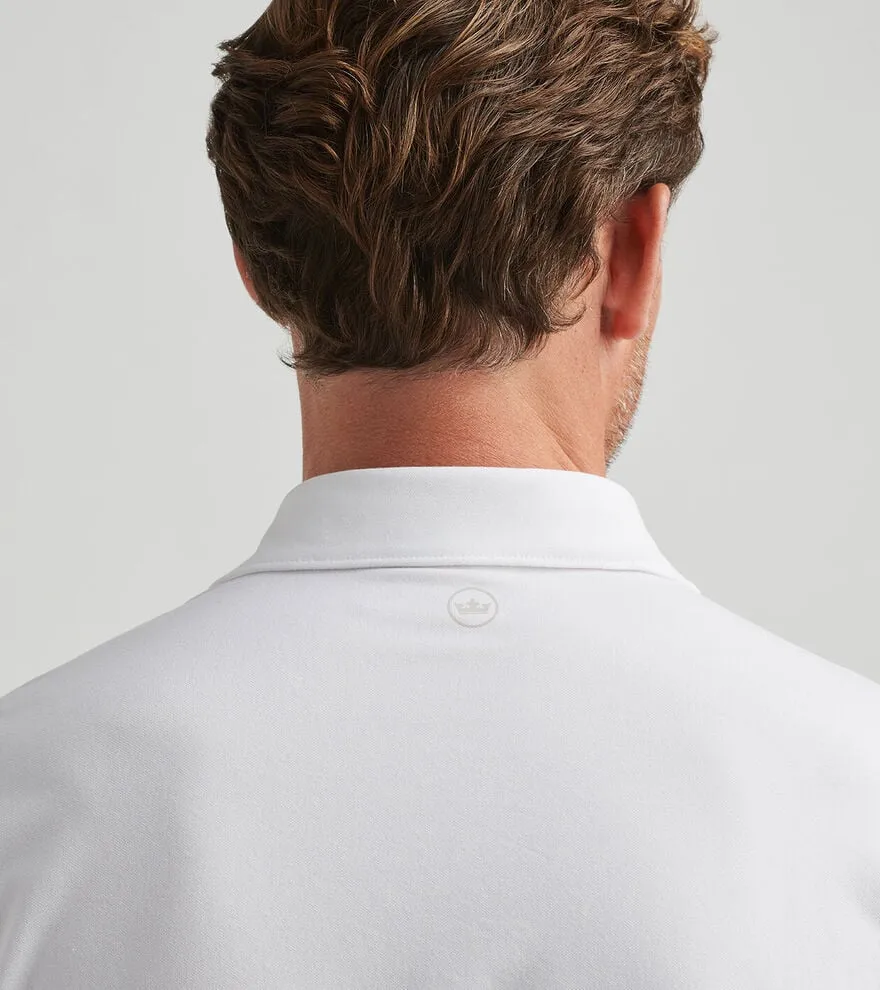 Peter Millar Albatross Cotton Pique Polo - White