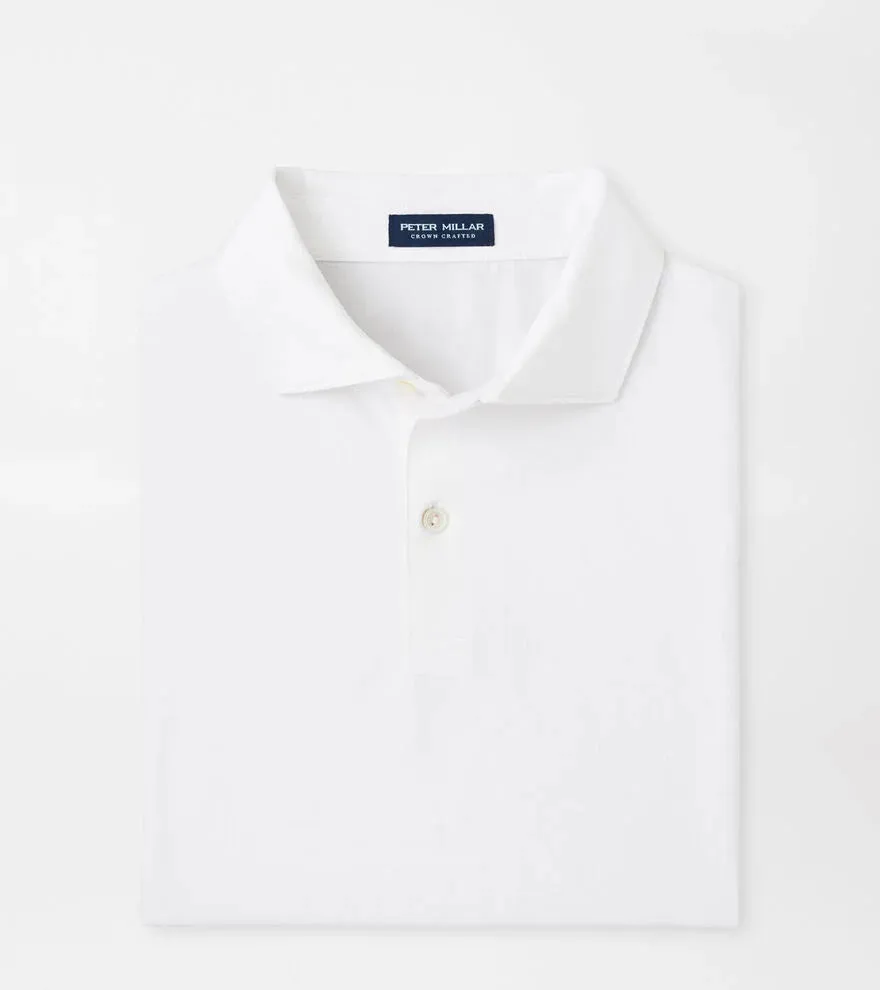 Peter Millar Albatross Cotton Pique Polo - White
