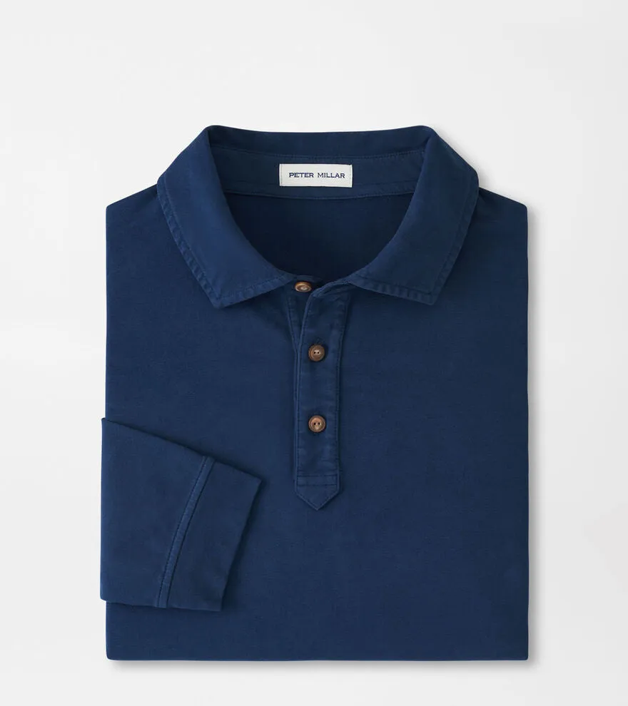 Peter Millar - Lava Wash Long Sleeve Polo - Navy