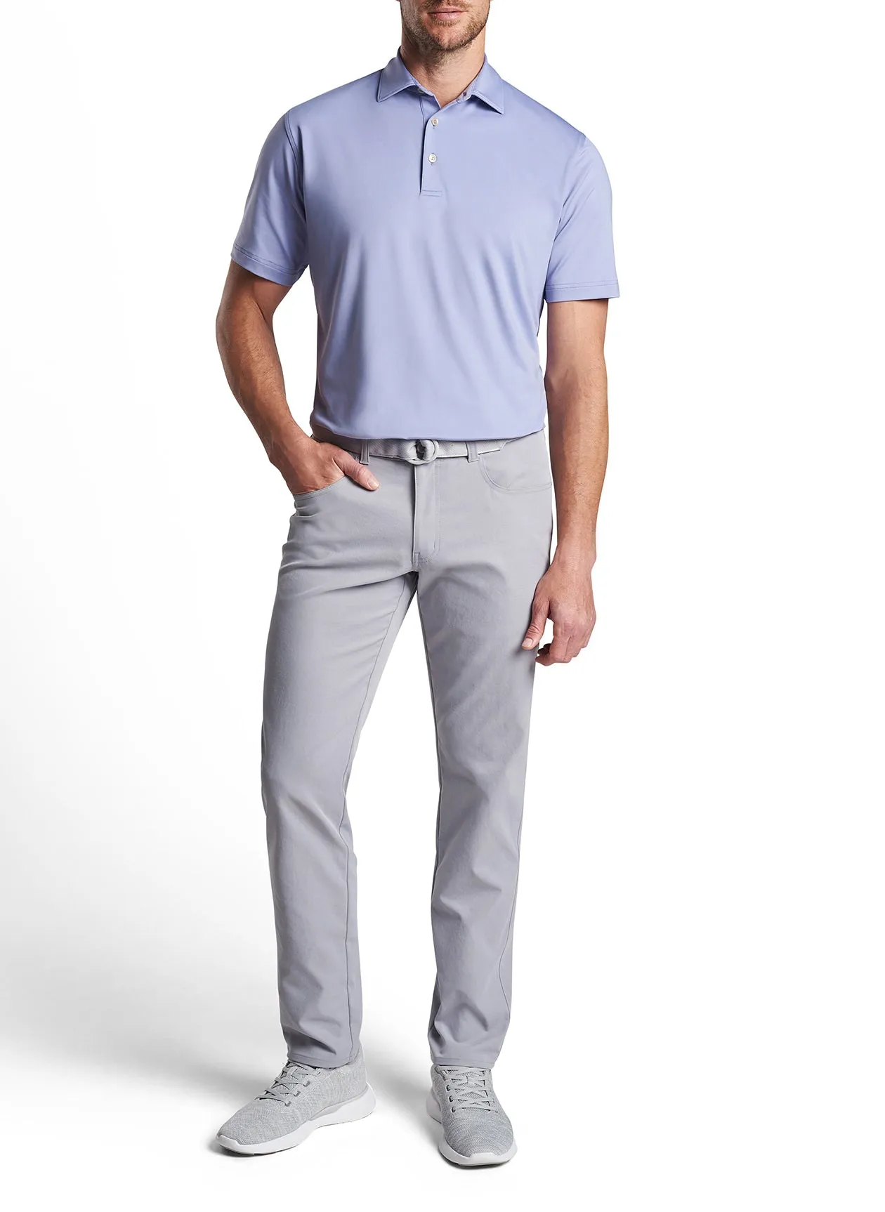 Peter Millar Solid Performance Jersey Polo - Lavender Fog