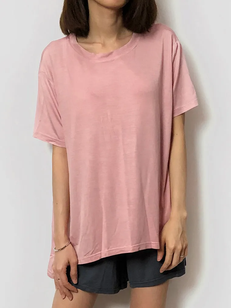 Pink Loose Short Lounge Pajama Set