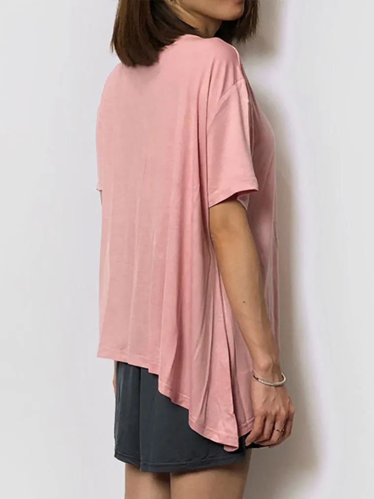 Pink Loose Short Lounge Pajama Set