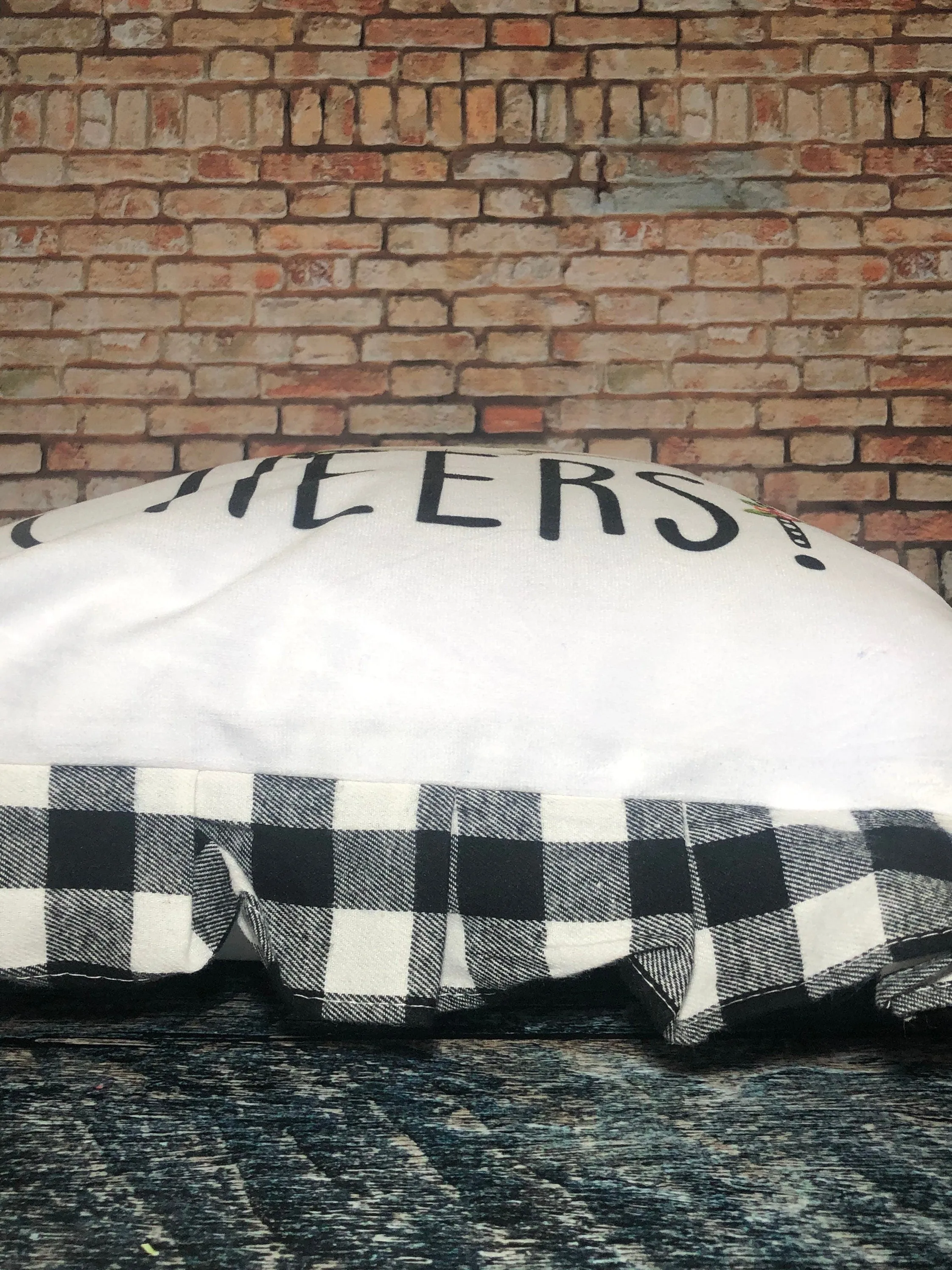 Plaid Snowflake Christmas Pillow Cover, Christmas Decor, Burlap Christmas Pillow Cover, Pillow Covers, Buffalo Plaid Decor, Red Black Plaid