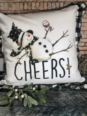 Plaid Snowflake Christmas Pillow Cover, Christmas Decor, Burlap Christmas Pillow Cover, Pillow Covers, Buffalo Plaid Decor, Red Black Plaid