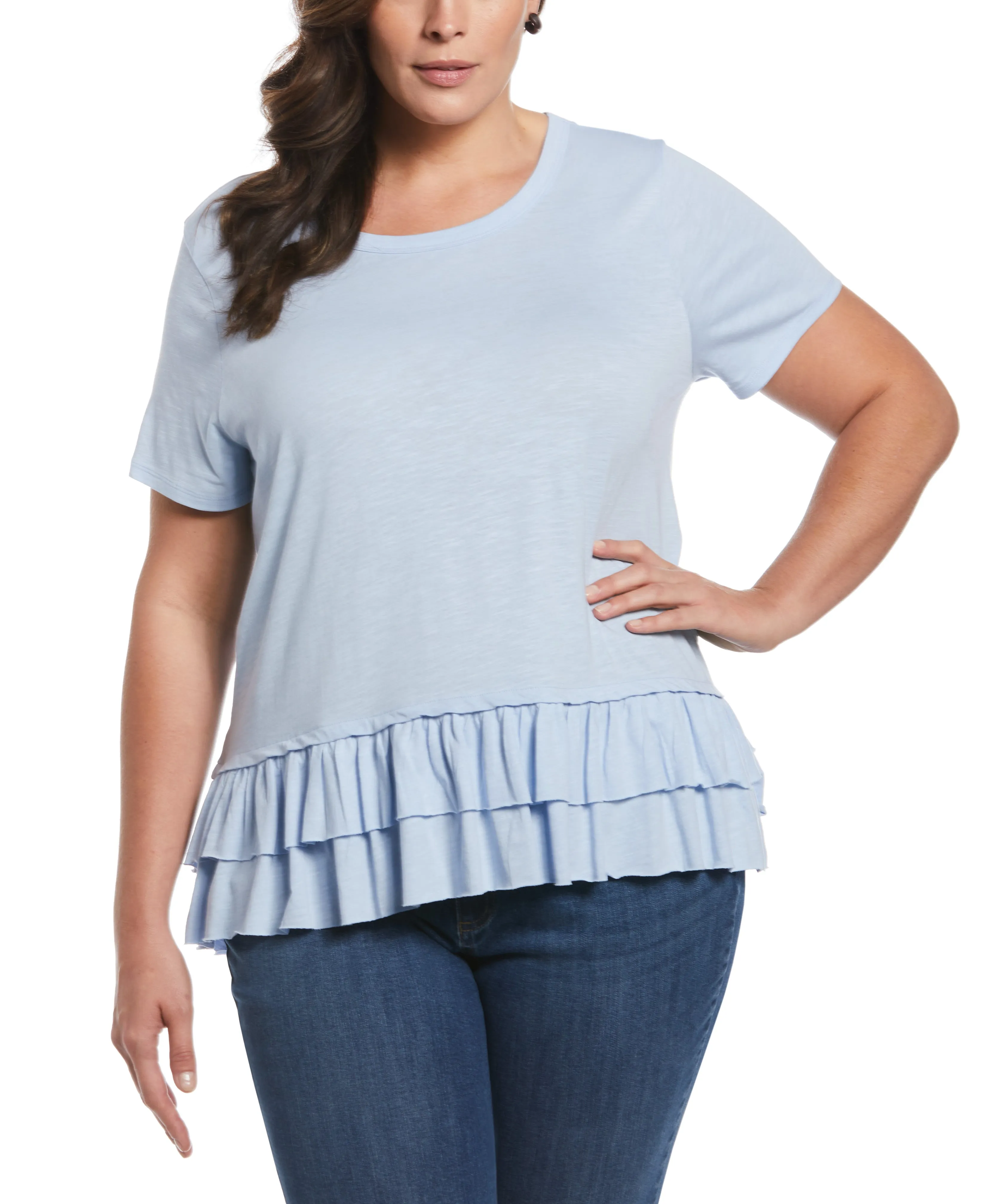 Plus Size Ruffle Tee
