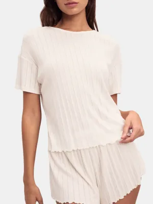 Pointelle Short Sleeve Tee