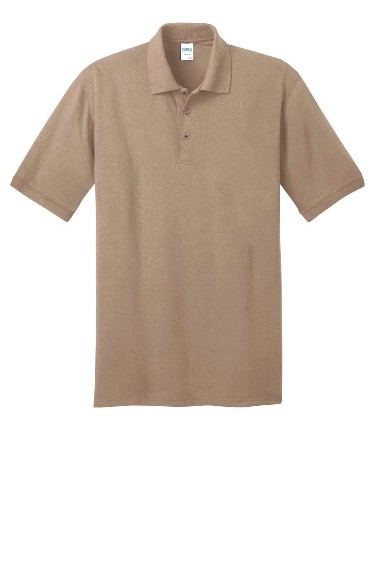 Port & Company Core Blend Jersey Knit Polo. KP55 Sand