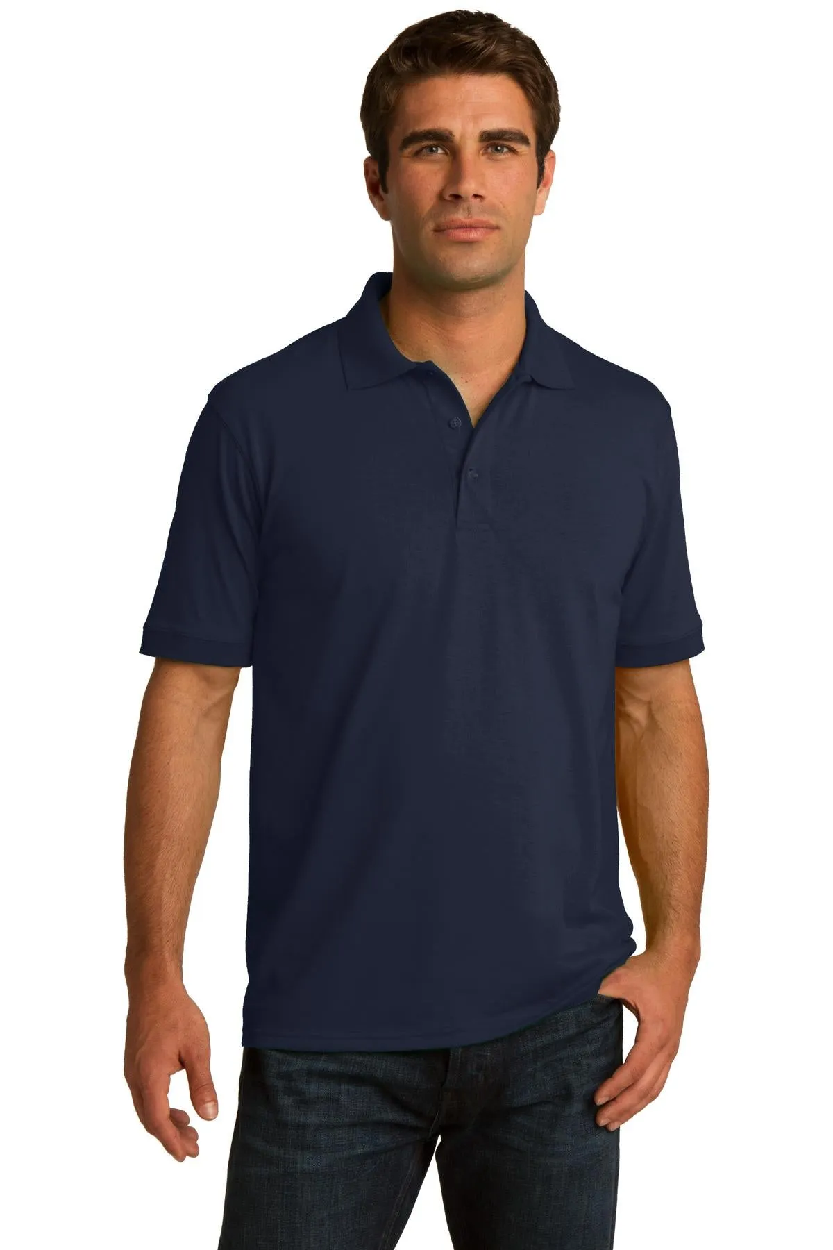 Port & Company Tall Core Blend Jersey Knit Polo. KP55T Deep Navy Tall