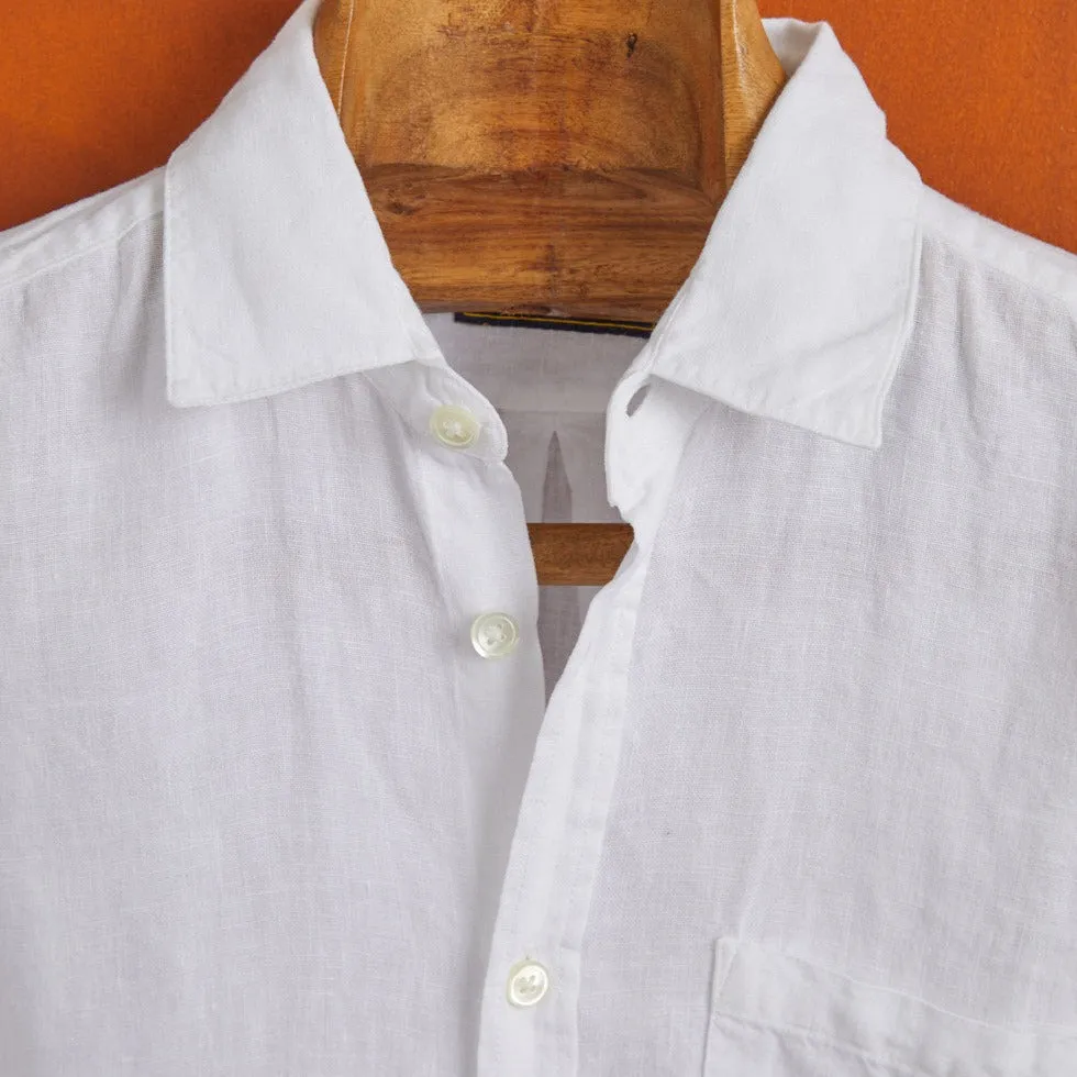 Portuguese Flannel Linen LS Shirt White