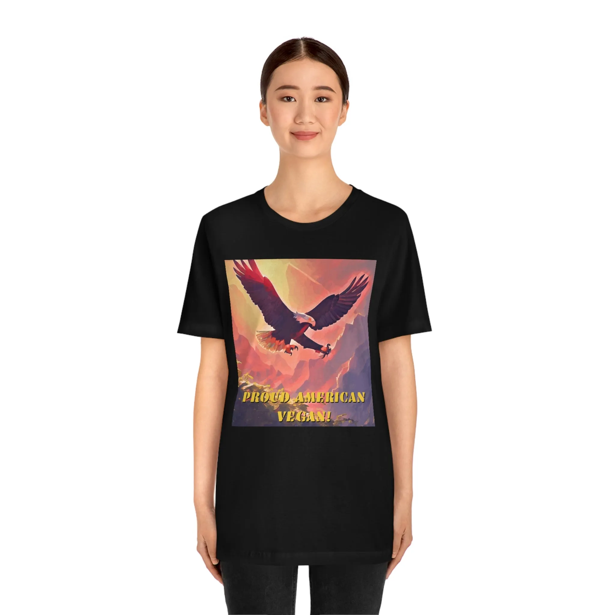 Proud American Vegan! Short Sleeve Tee
