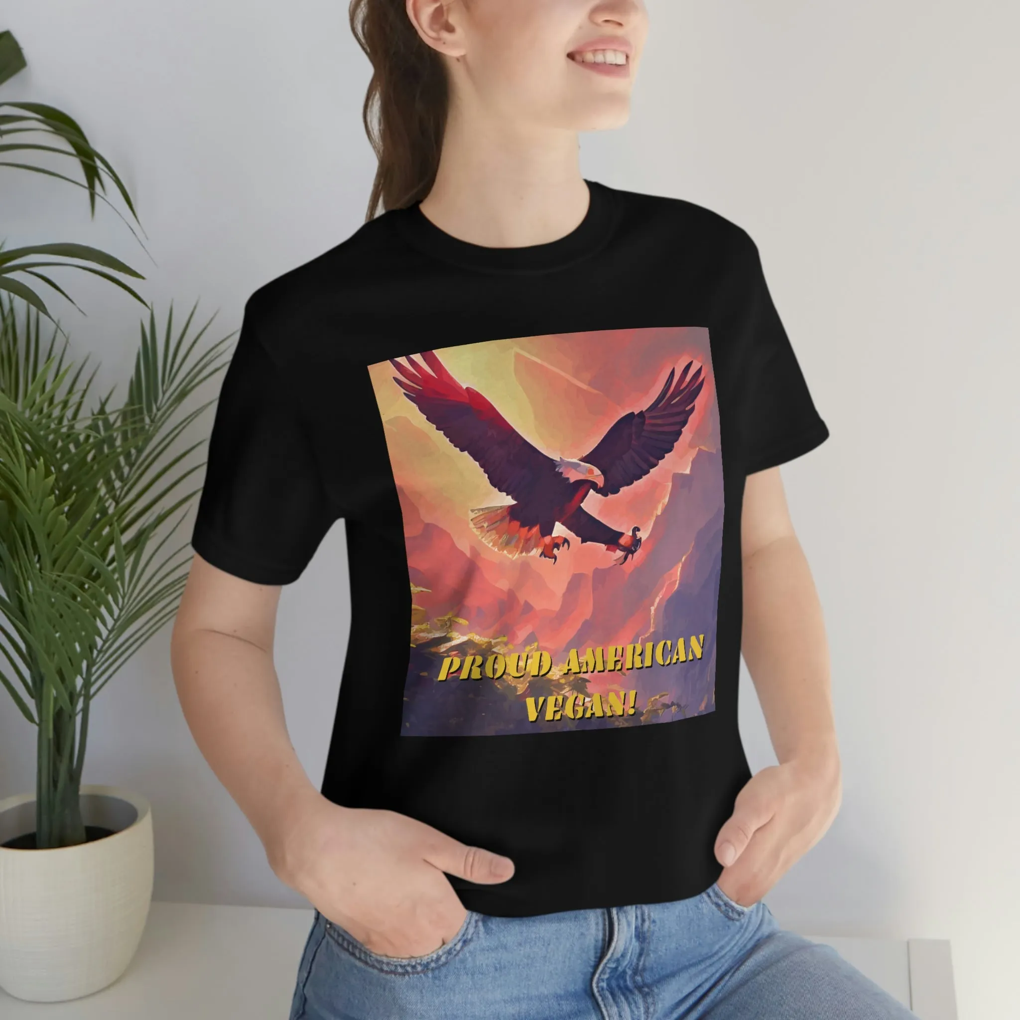 Proud American Vegan! Short Sleeve Tee