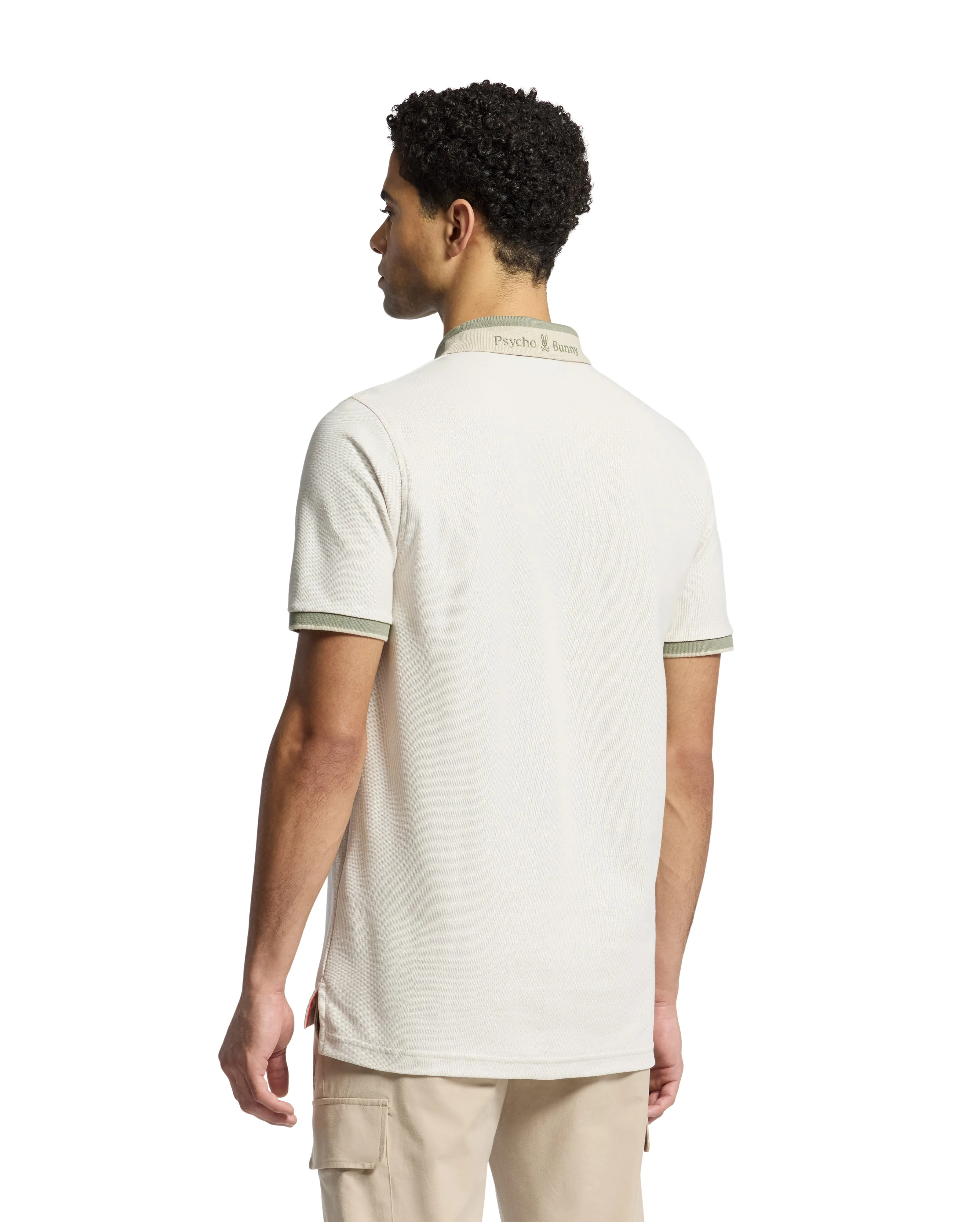 Psycho Bunny Men's Thatcher Polo - Natural Linen