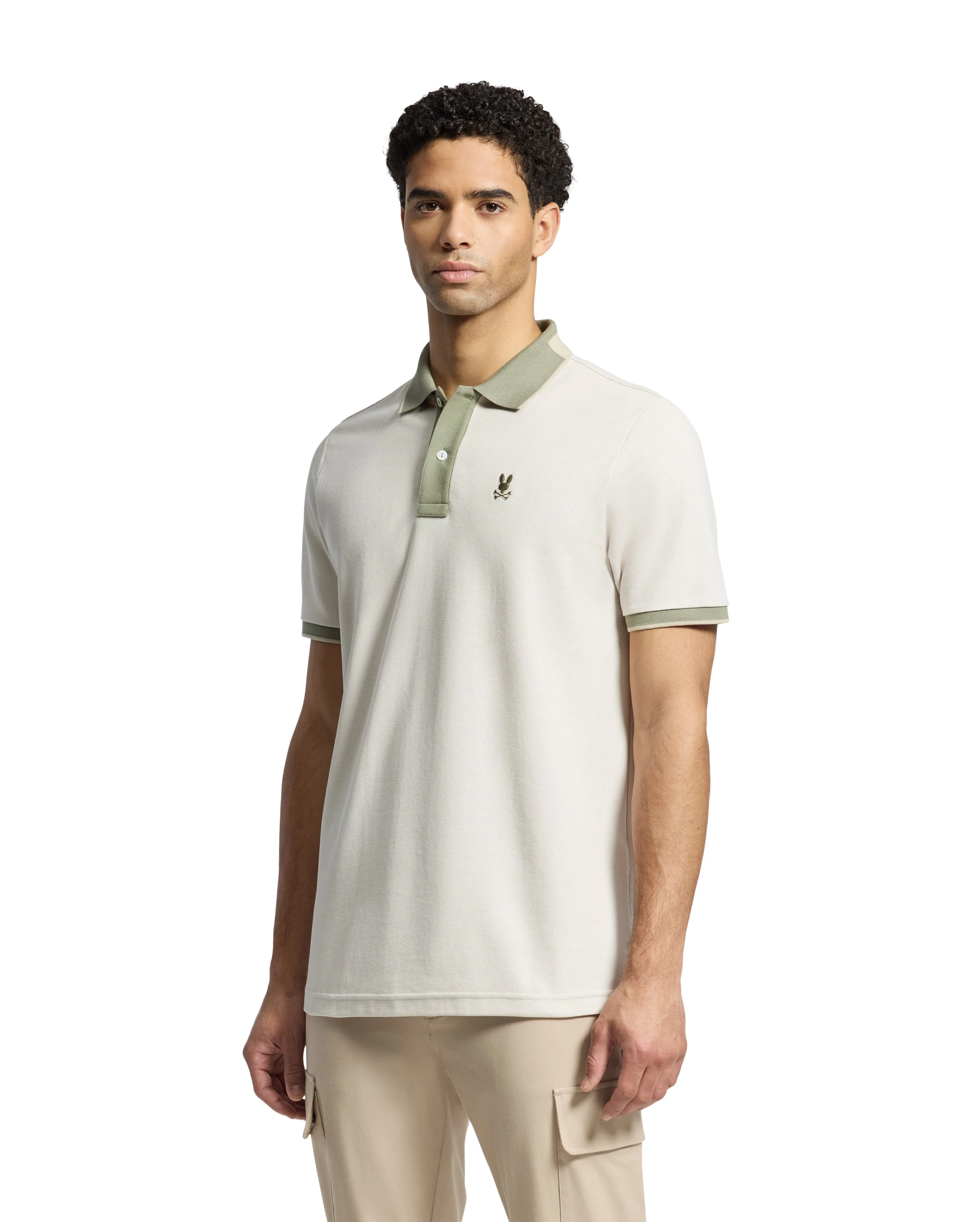 Psycho Bunny Men's Thatcher Polo - Natural Linen