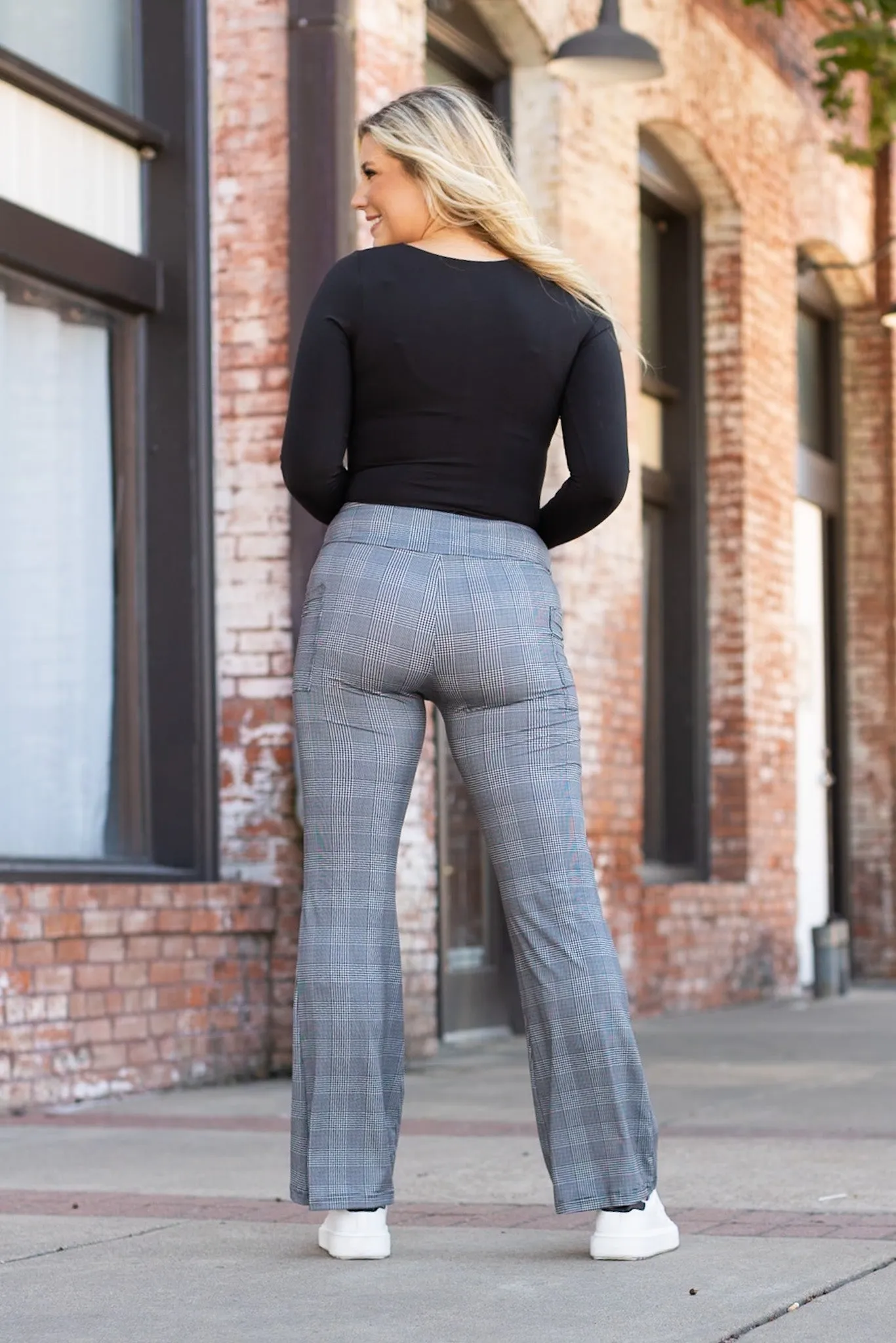 Ready to Ship | The Felicity Plaid Bootcut Leggings