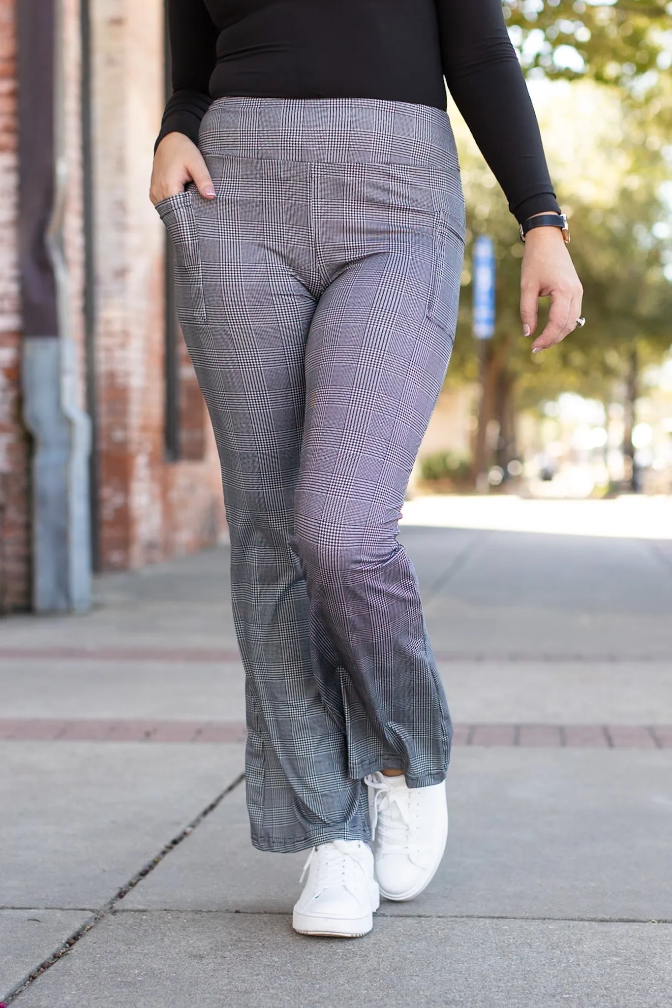 Ready to Ship | The Felicity Plaid Bootcut Leggings