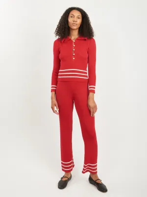 Red Quincy Stripe Jogger