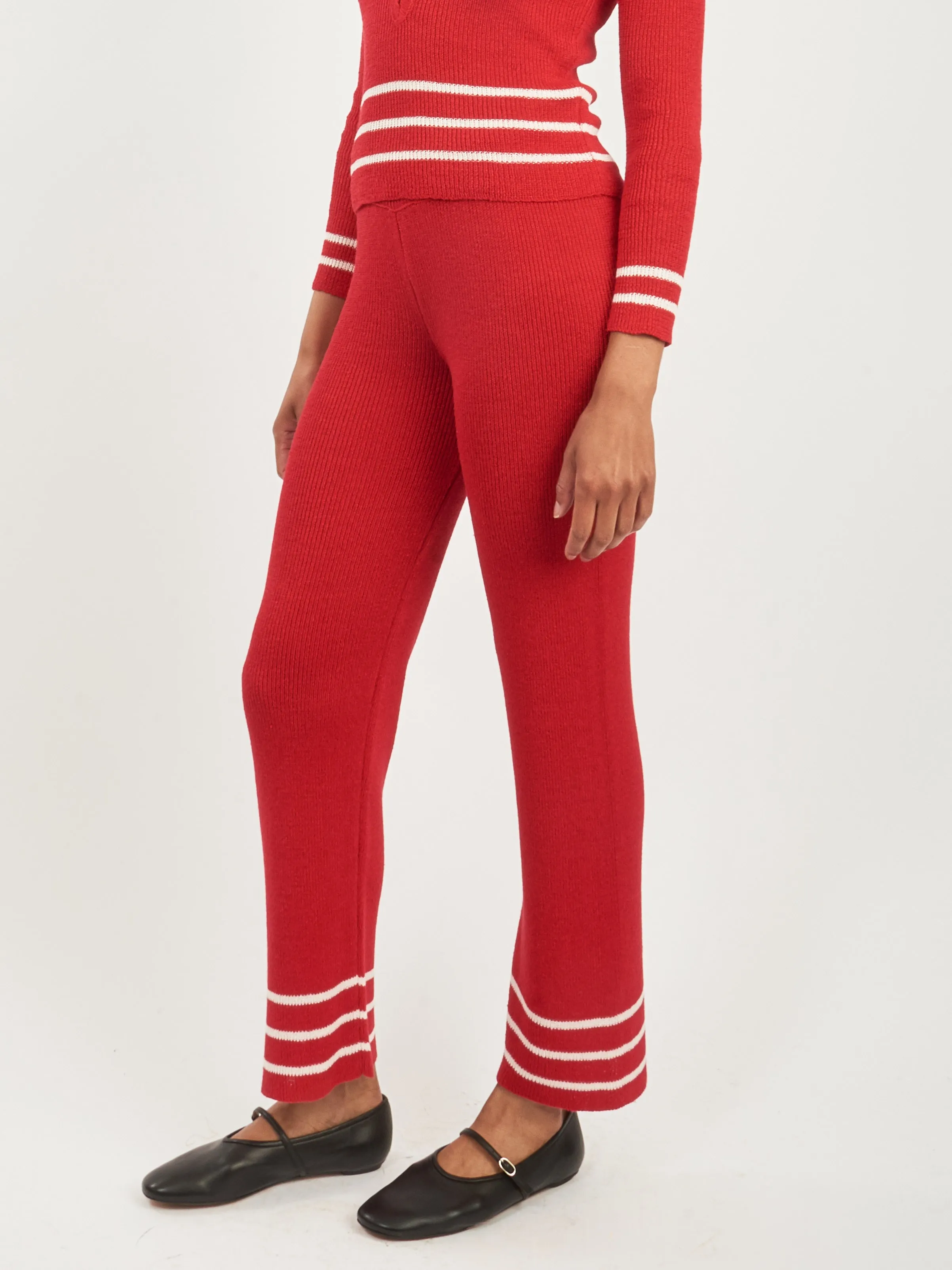 Red Quincy Stripe Jogger