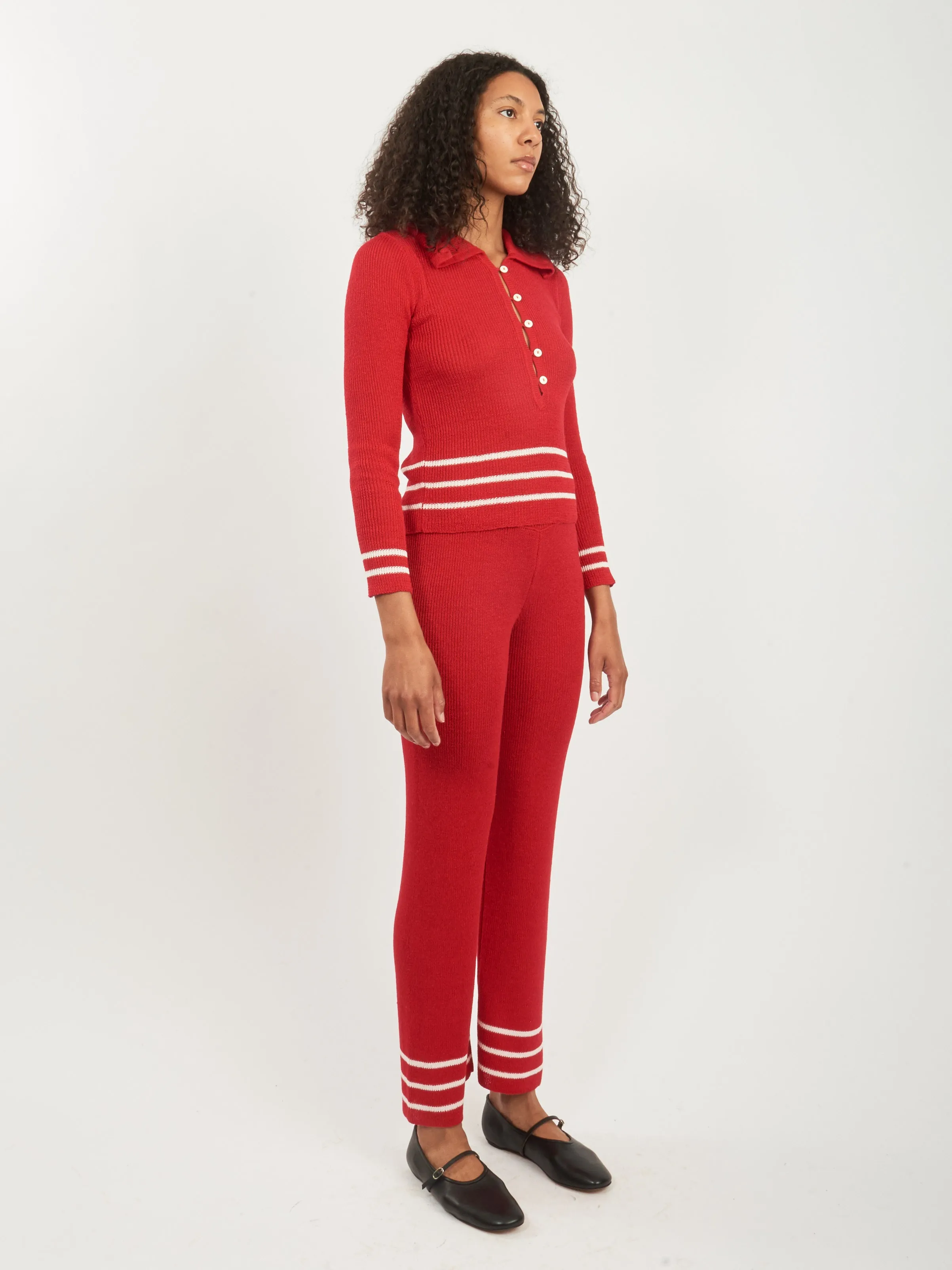 Red Quincy Stripe Jogger