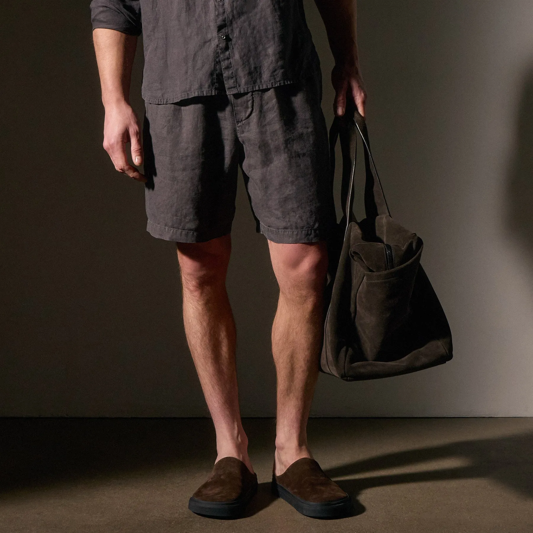 Relaxed Fit Linen Short - Magma Pigment
