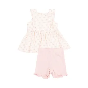 Ruffle Tank & Bike Shorts Set in Mini Bows