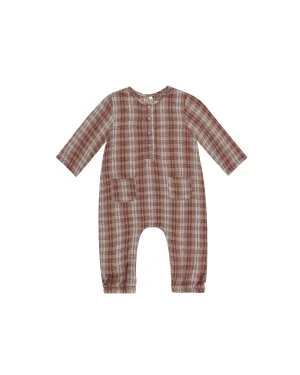 RYLEE   CRU Long Sleeve Woven Jumpsuit || Autumn Plaid