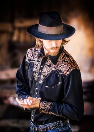 Shirt, Embroidered Western, Multiple Color Options, Style P-634