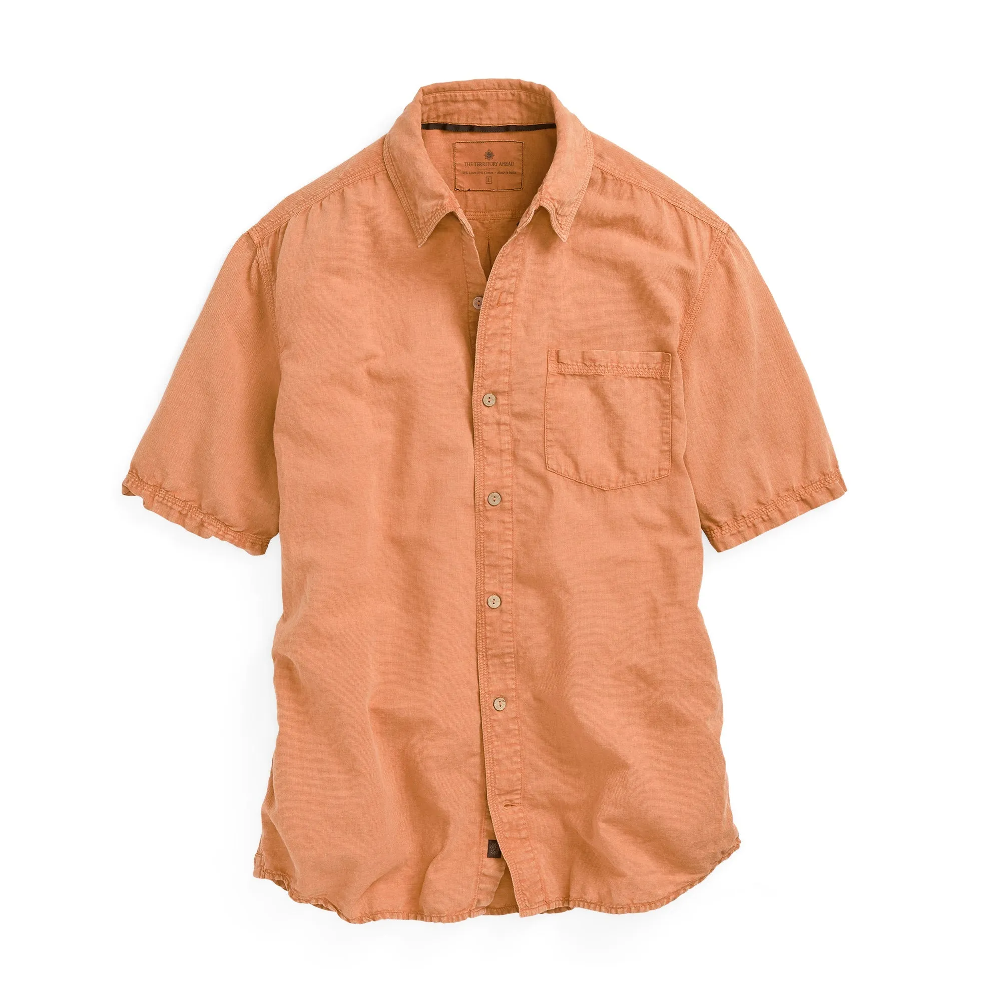 Short-Sleeve Beachwashed Linen-Cotton Shirts