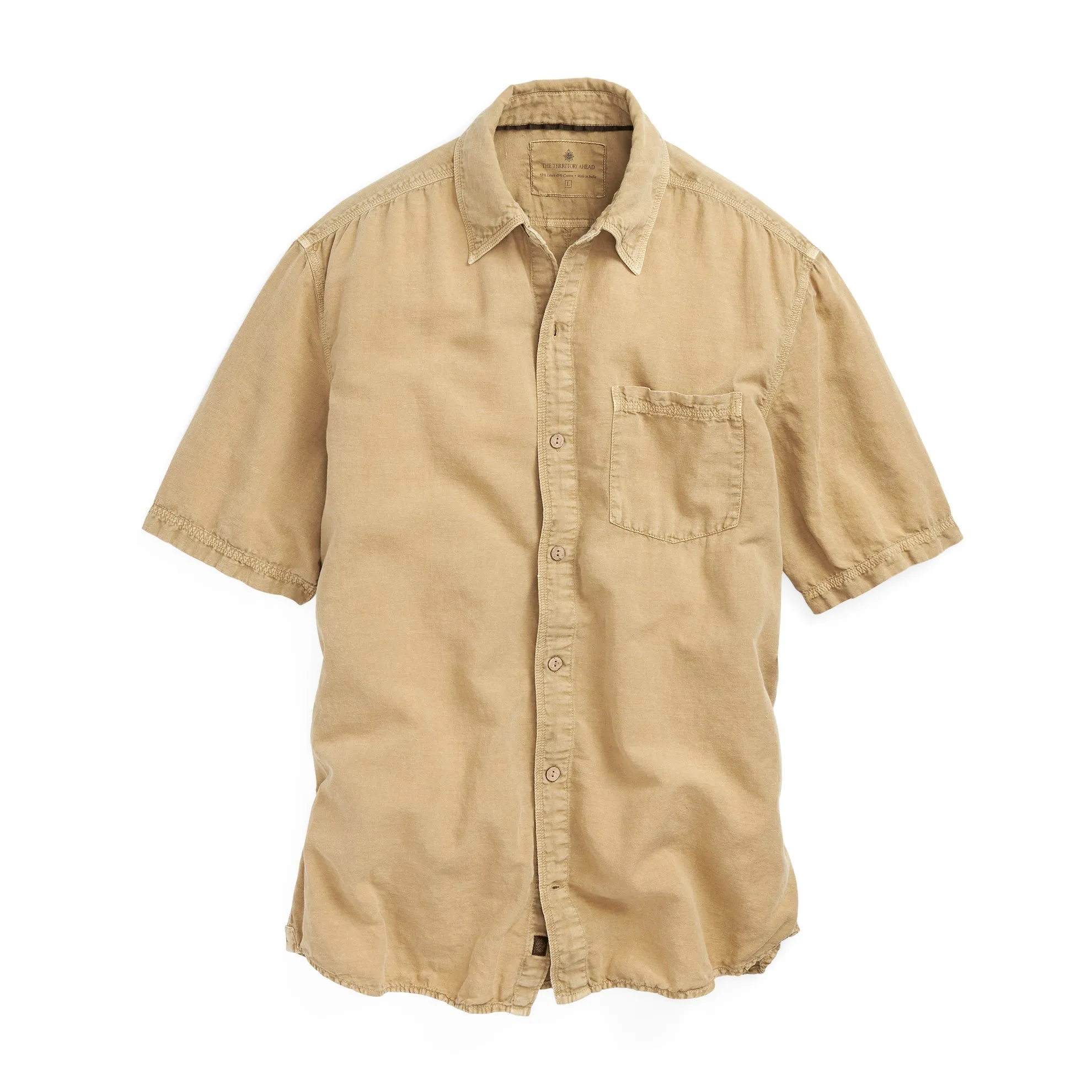 Short-Sleeve Beachwashed Linen-Cotton Shirts