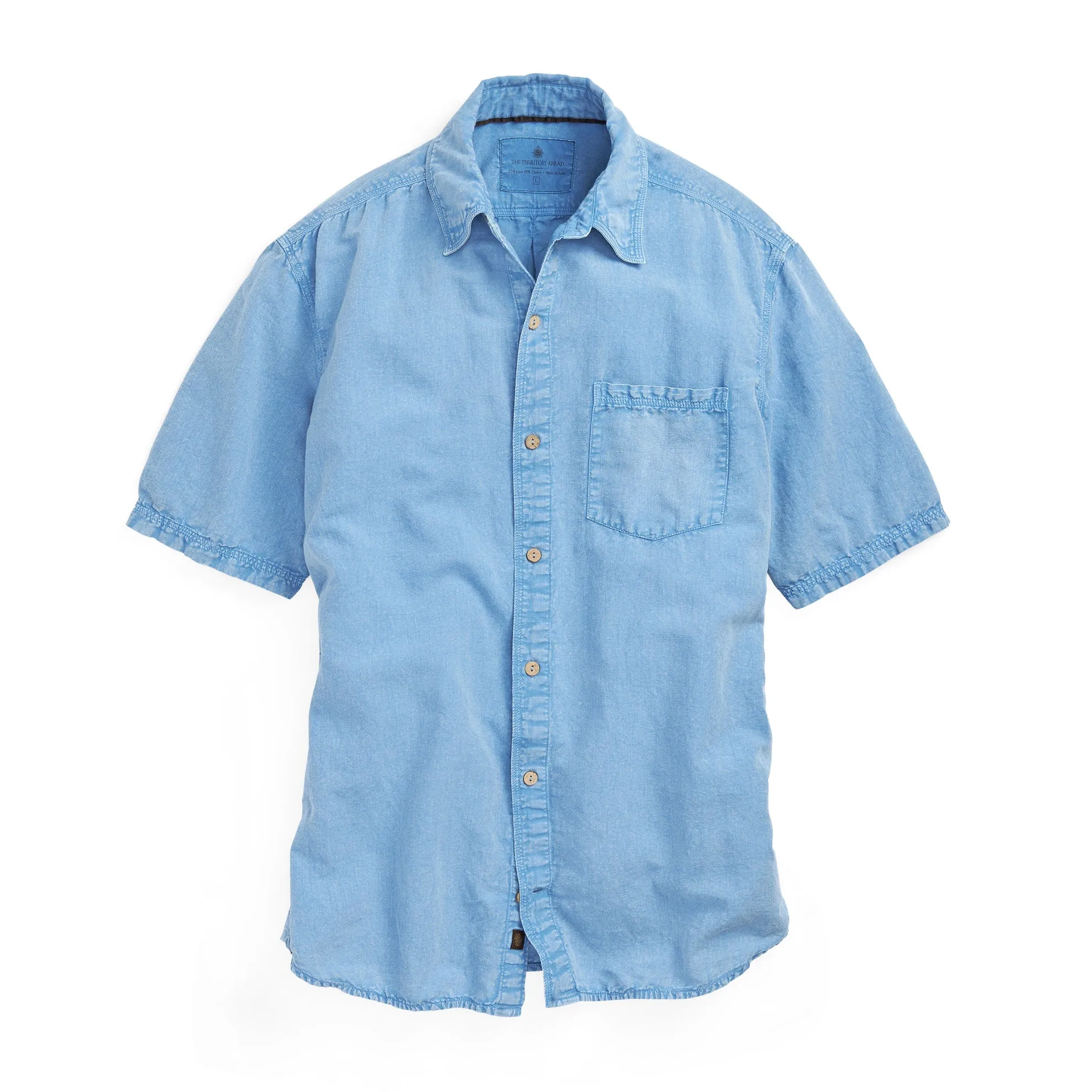 Short-Sleeve Beachwashed Linen-Cotton Shirts