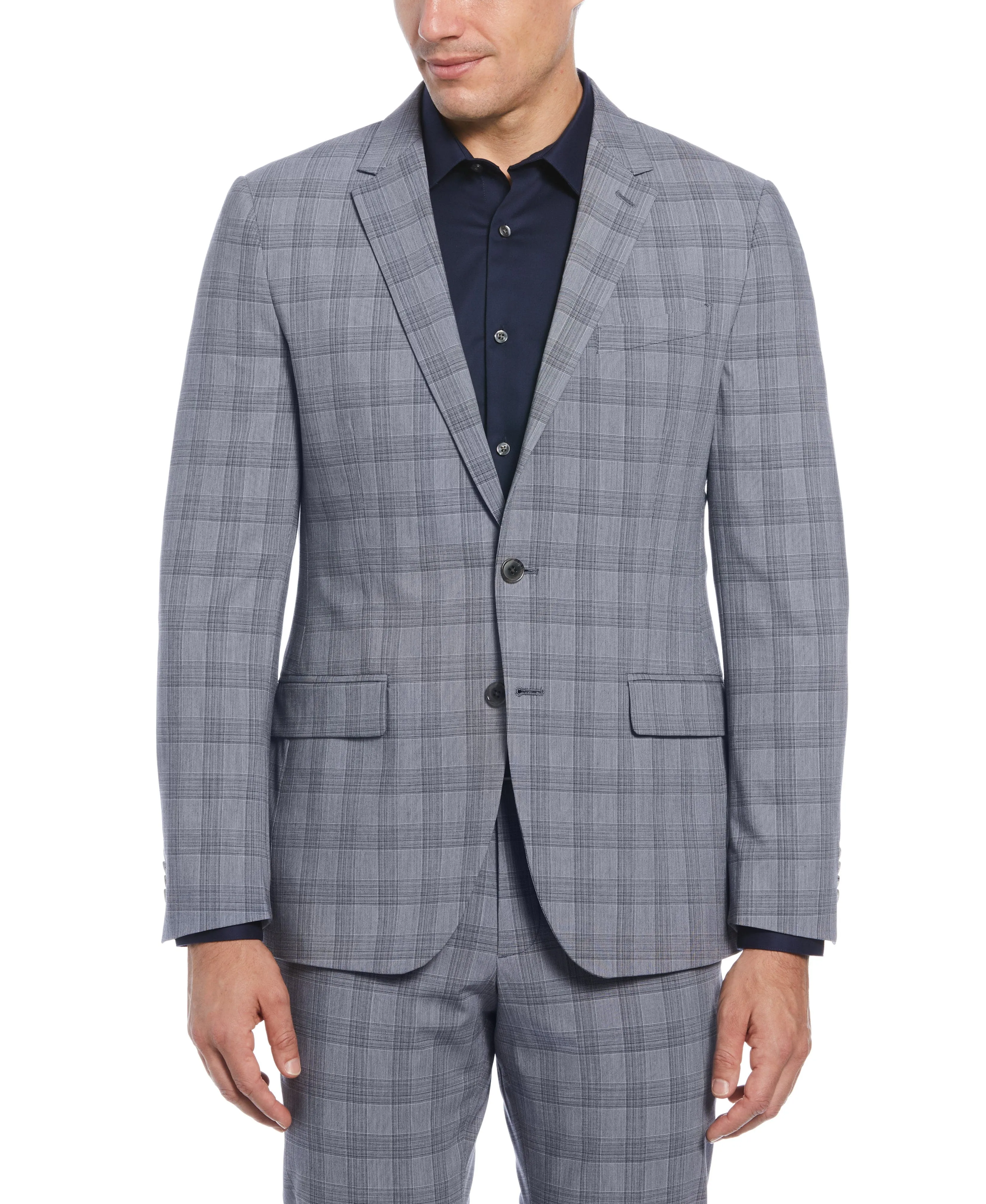 Slim Fit Plaid Suit Jacket