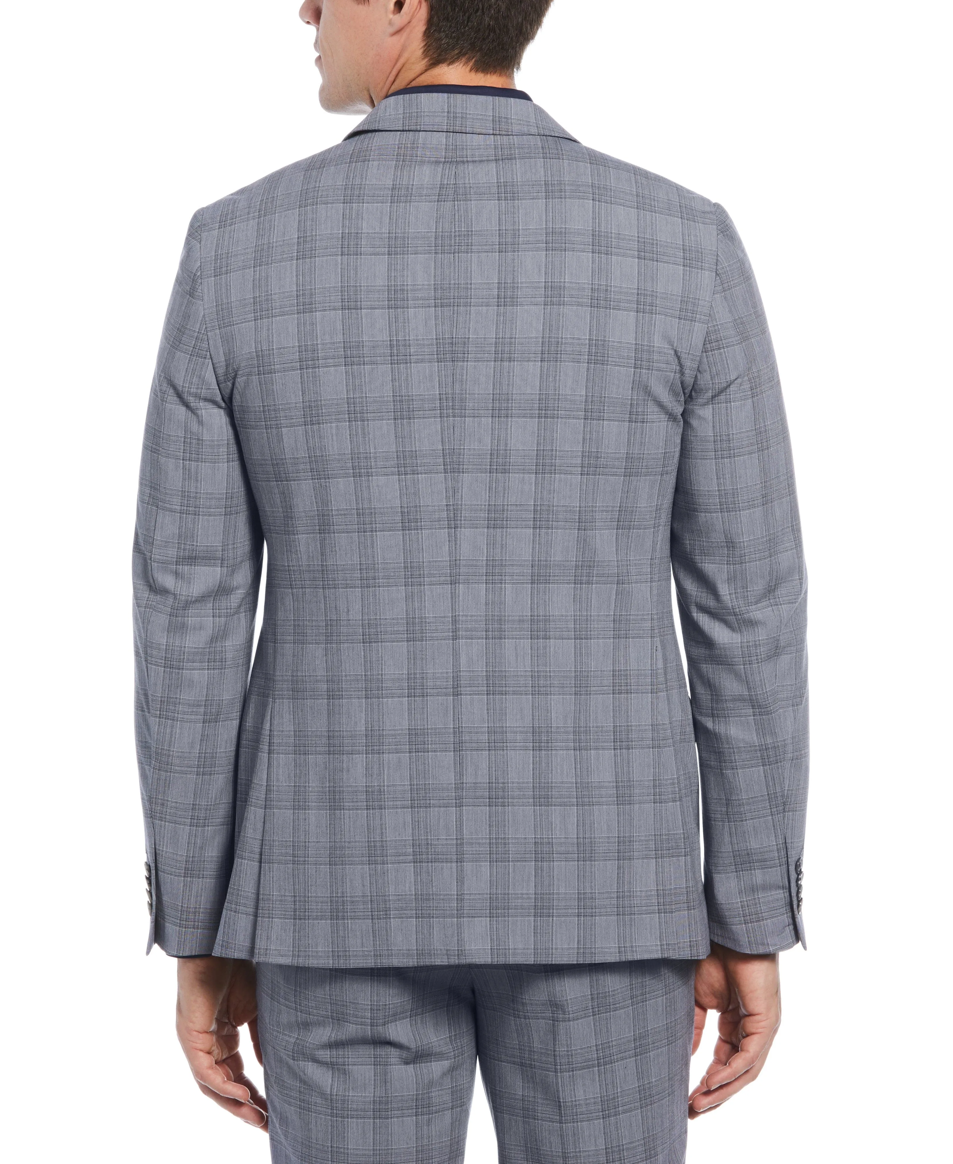 Slim Fit Plaid Suit Jacket
