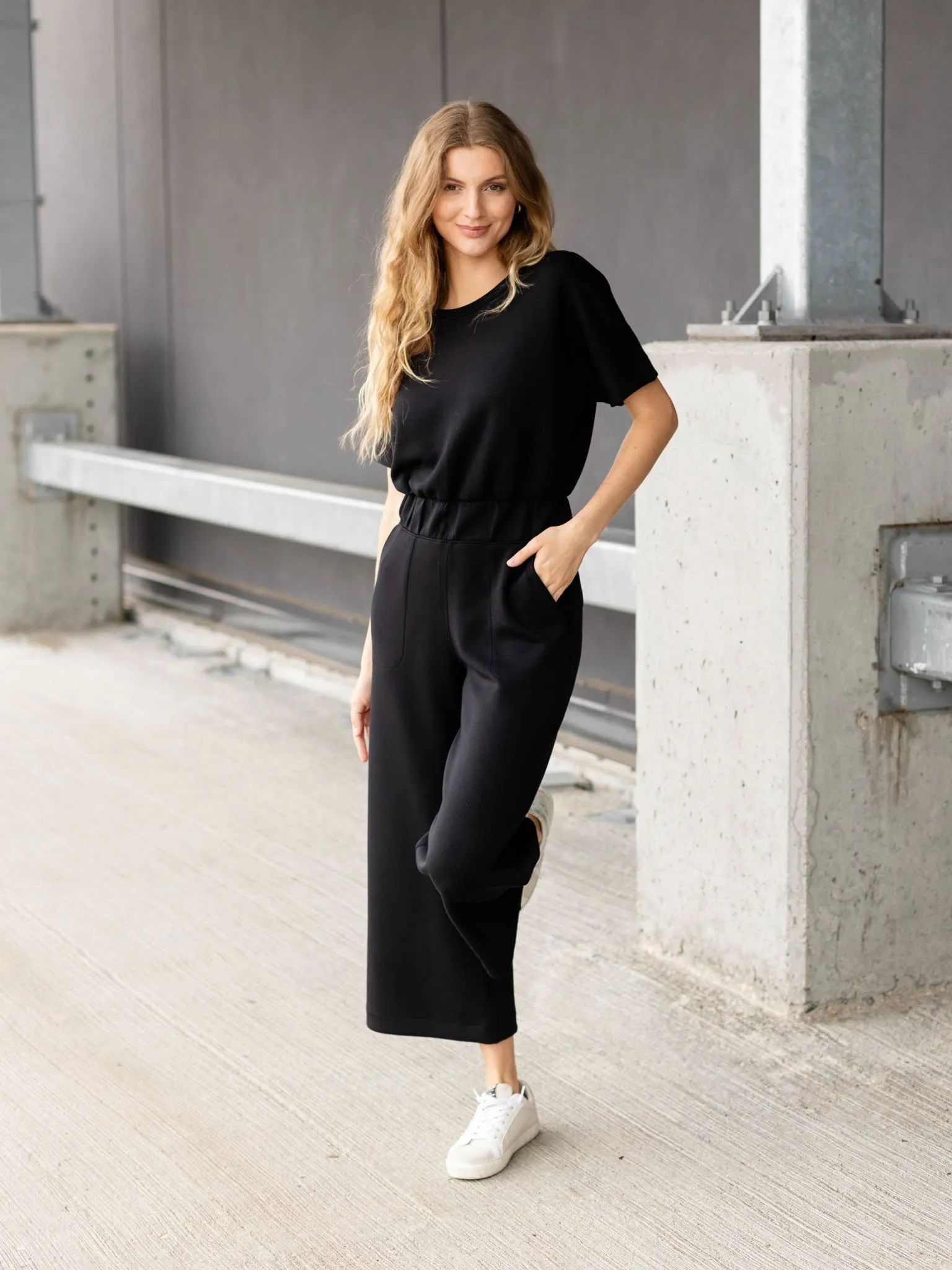 SPANX Air Essentials Crop Wide Leg Jumpsuit