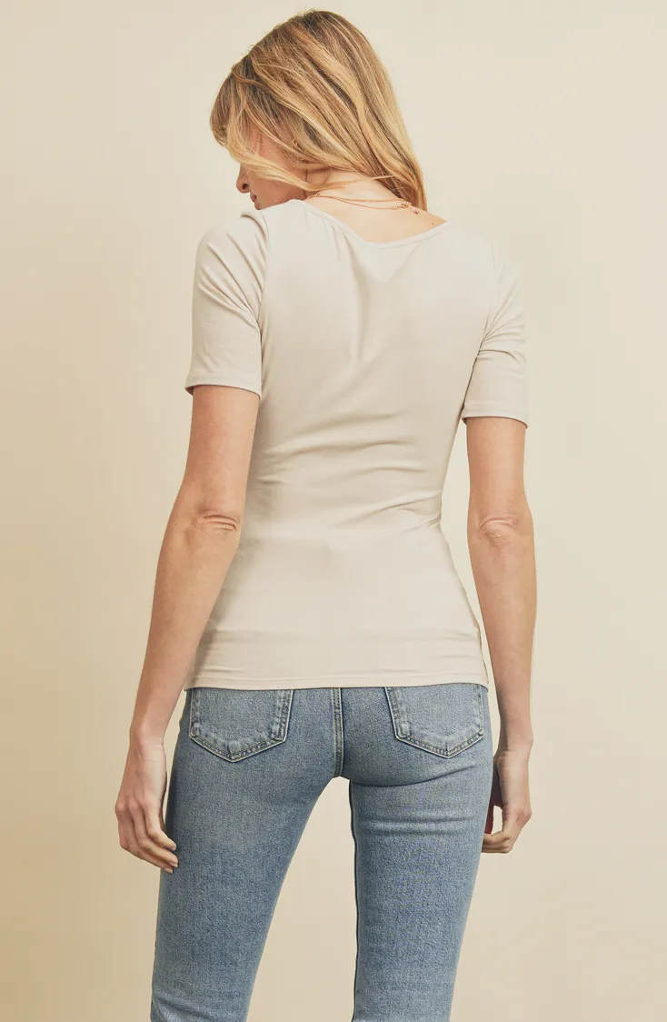 Square Neck Short Sleeve Tee