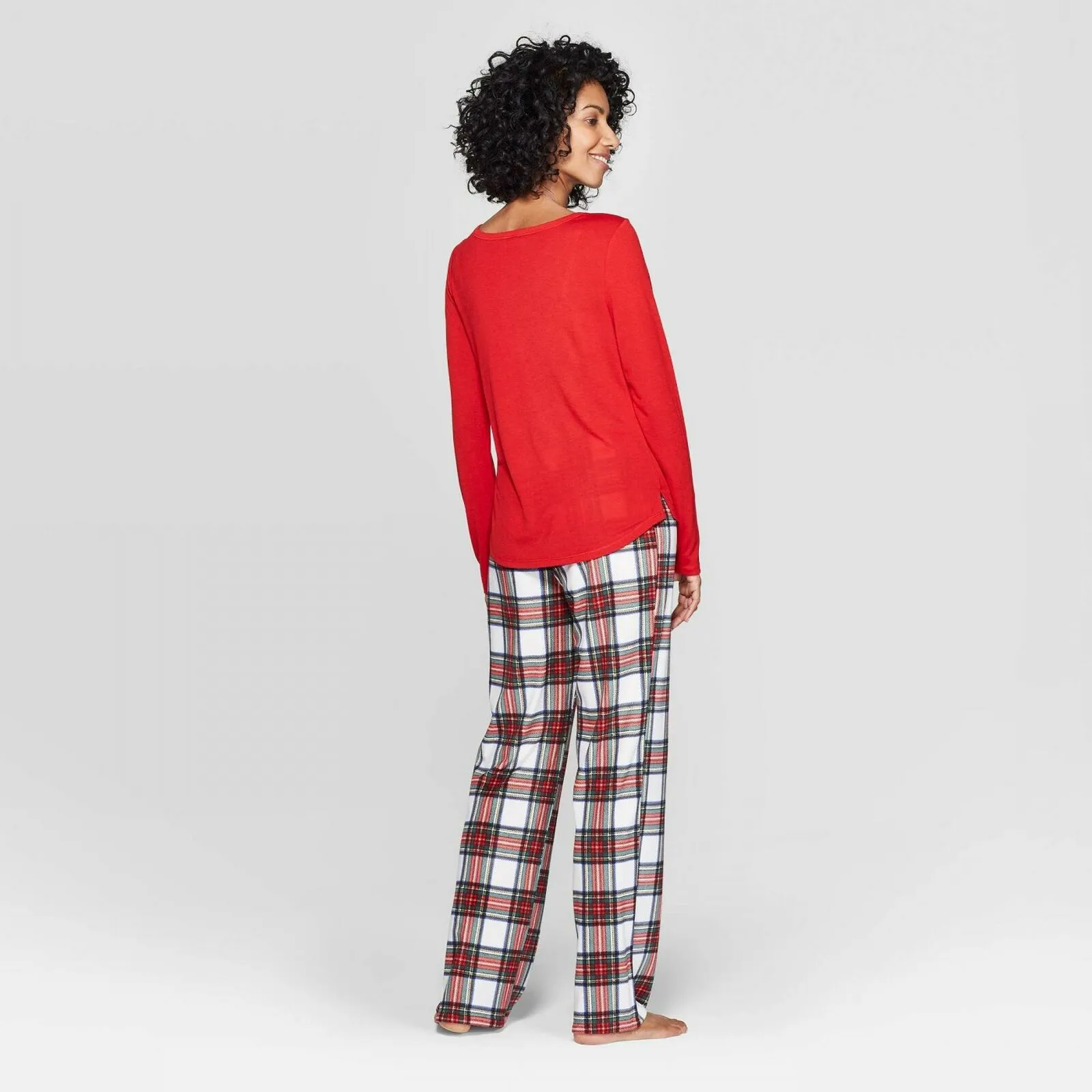 Stars Above Women's Plaid Henley Sleep Pajama Set