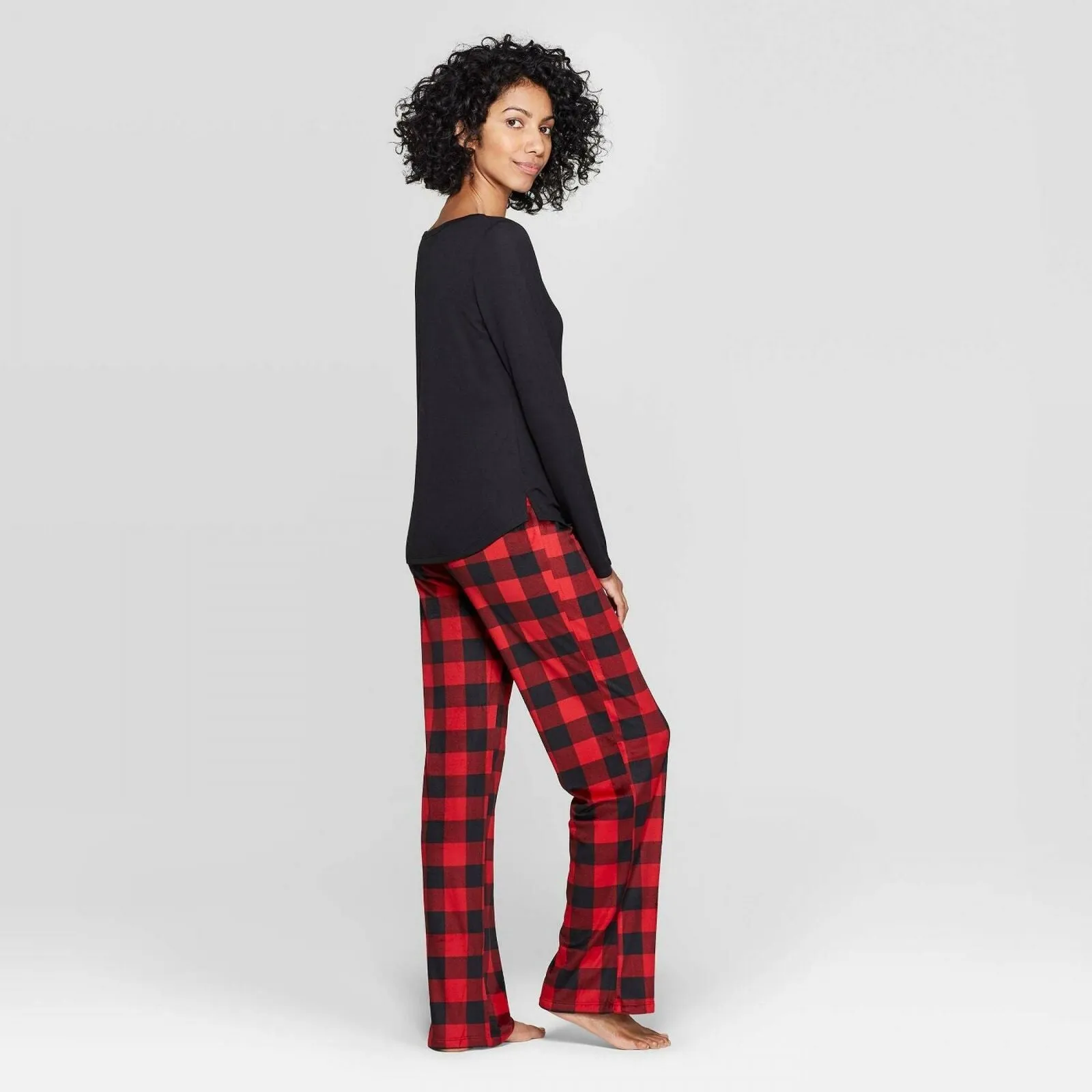 Stars Above Women's Plaid Henley Sleep Pajama Set