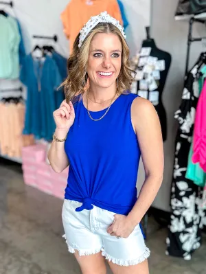 Stella Sleeveless Tank with Side Slits